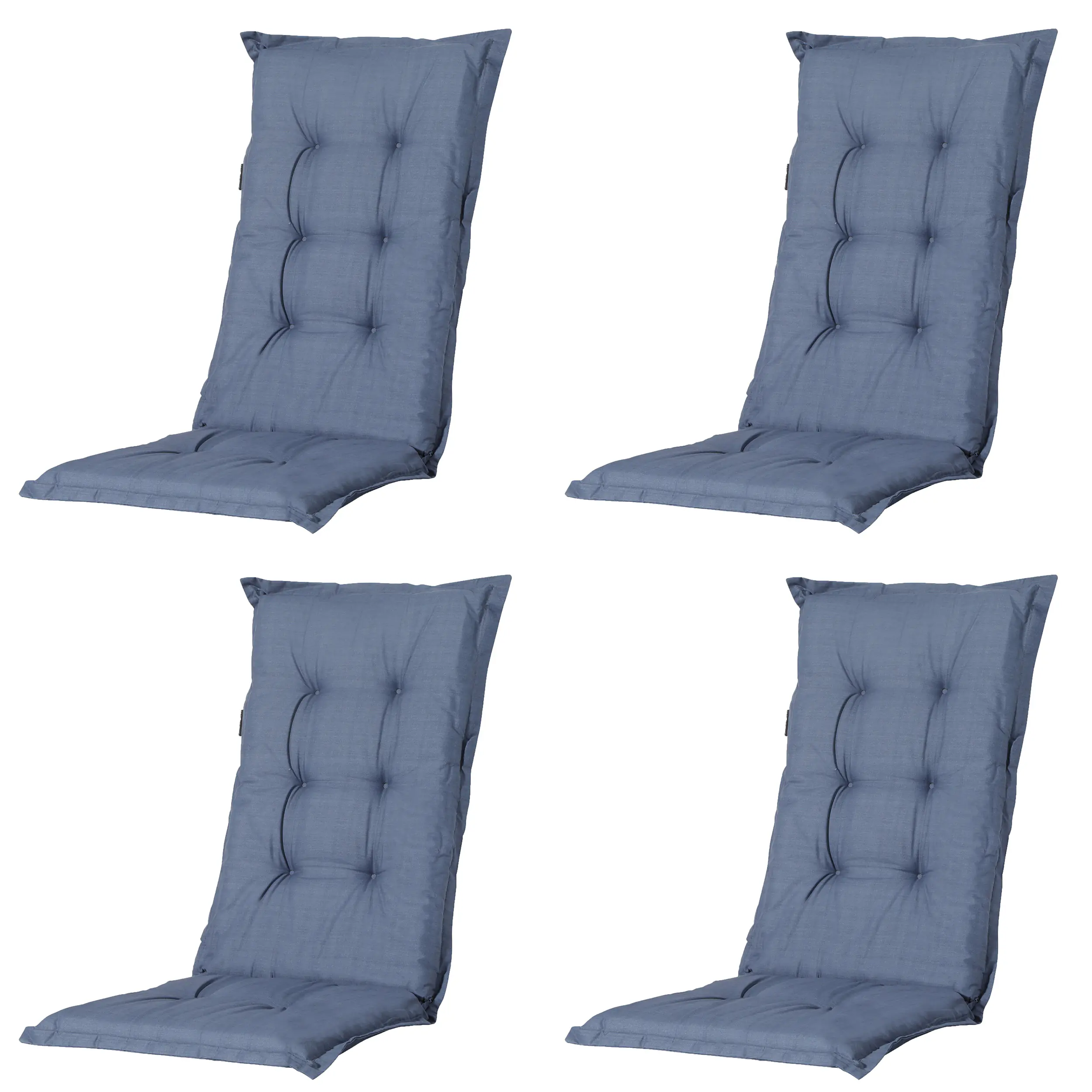 Madison Hochlehner-Auflage Basic kobalt 123 x 50 cm 4er-Set 
