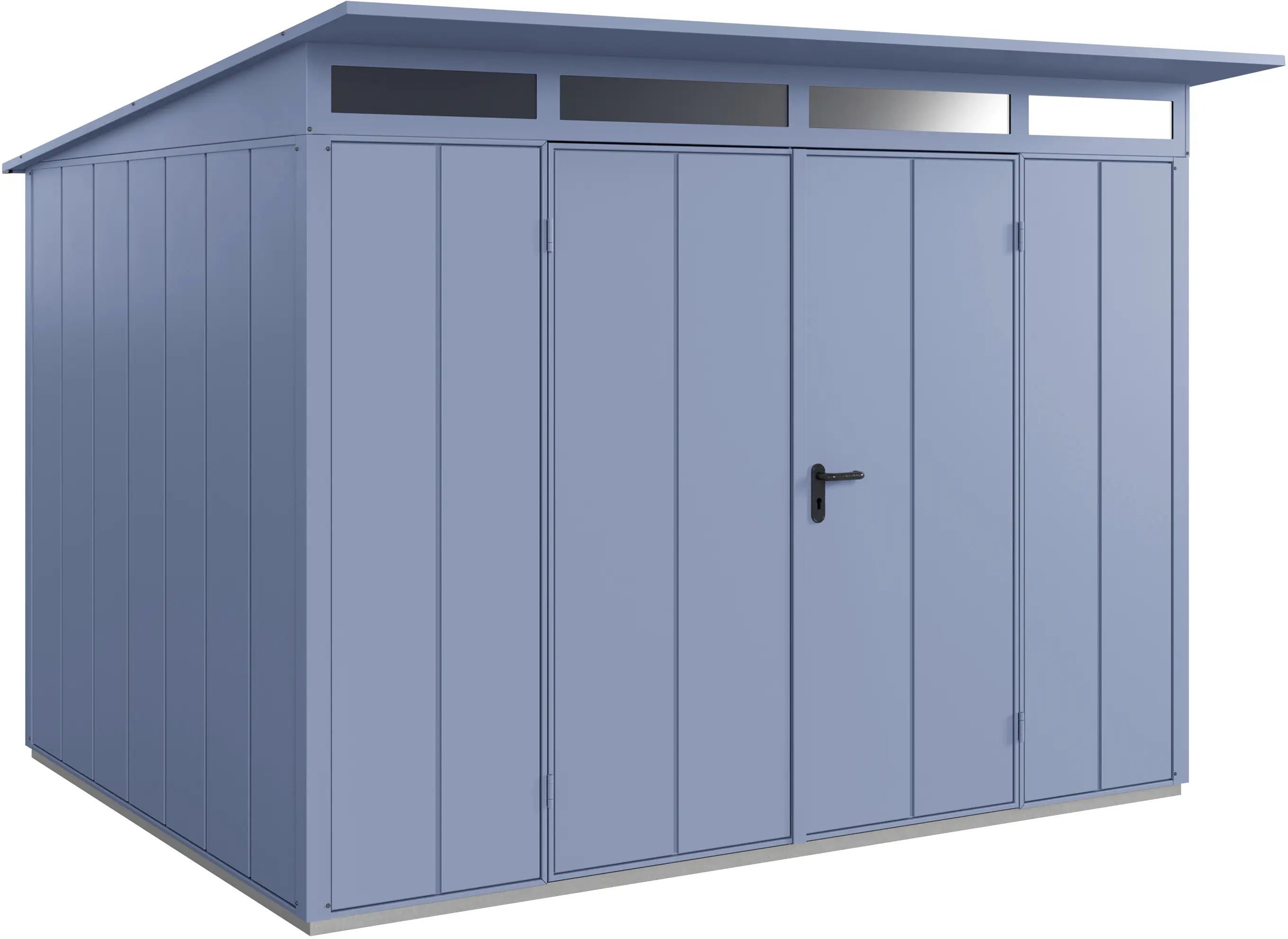 EcoStar Gerätehaus Elegant-P Typ 3 taubenblau 312,7 x 283,4 x 232,3 cm