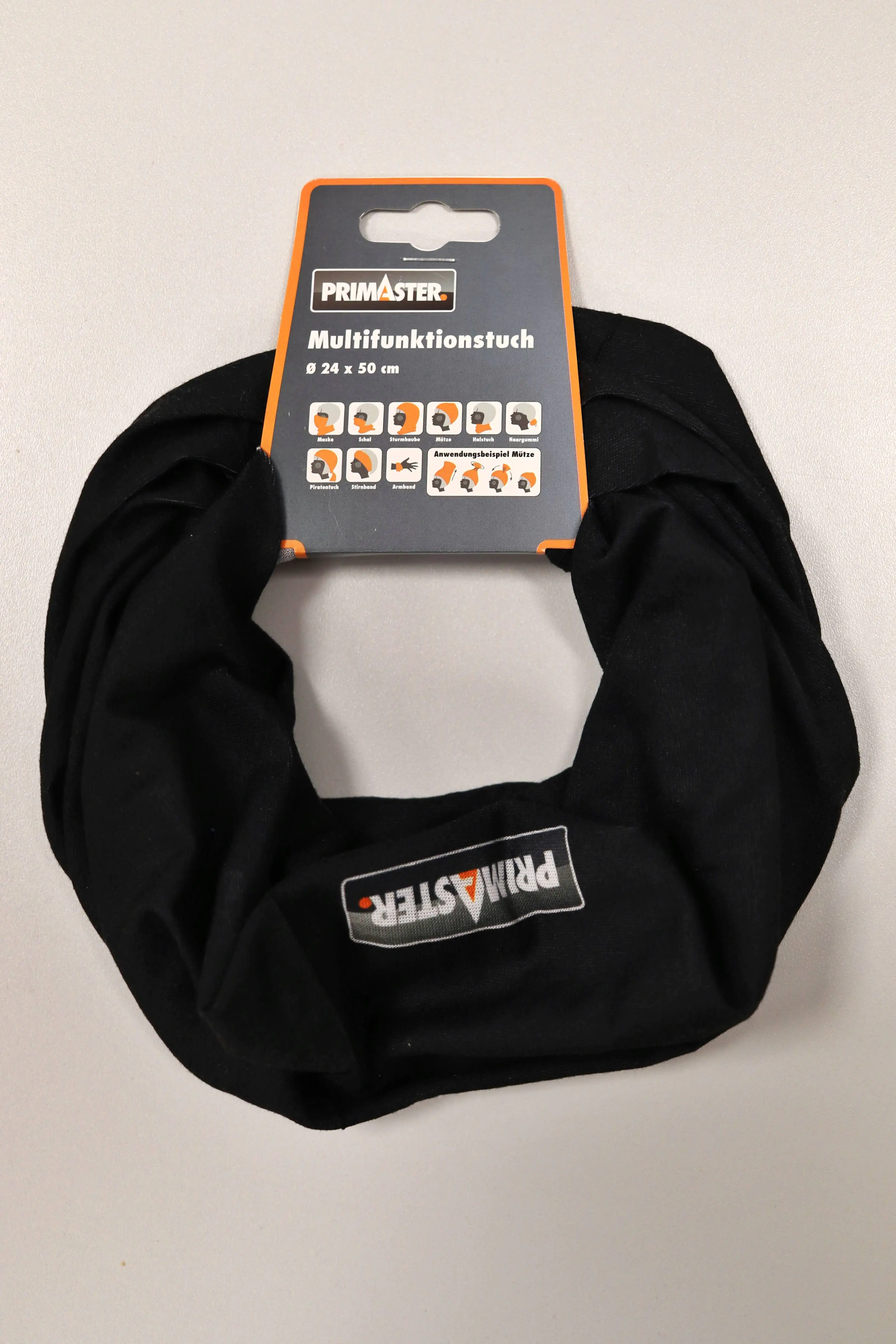 4333692734776 Primaster Multifunktionstuch 24x50 cm , schwarz