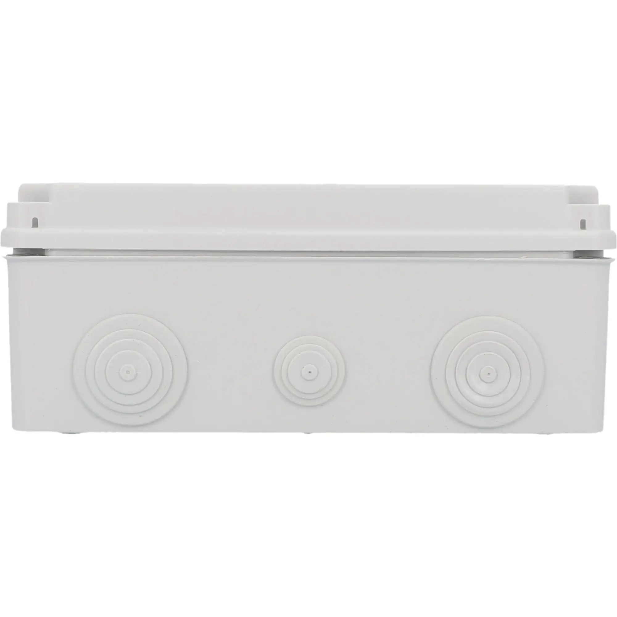 Aufputz- Abzweigdose IP65, mit Schraubdeckel, 241 x 180 x 95 mm, grau Aufputz- Abzweigdose IP65, mit Schraubdeckel, 241 x 180 x 95 mm, grau