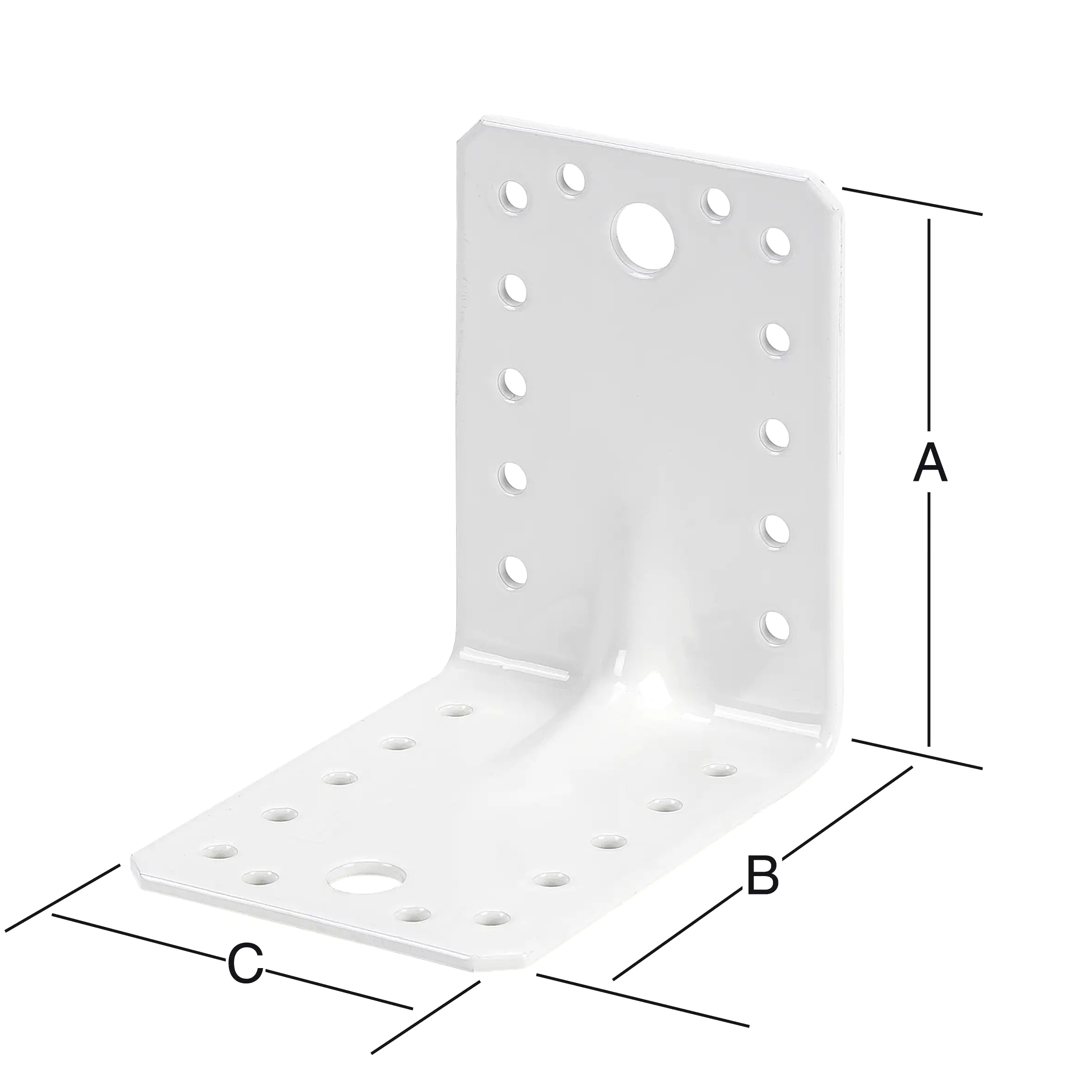 Vormann Schwerlast-Winkelverbinder weiß 90 x 90 x 65 mm