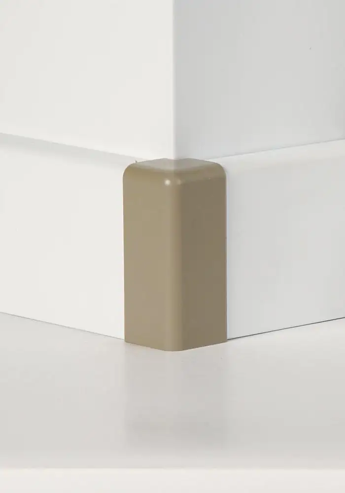 Classen Außenecke für FUXX-Laminatleiste foliert 18 x 65 mm kieselgrau