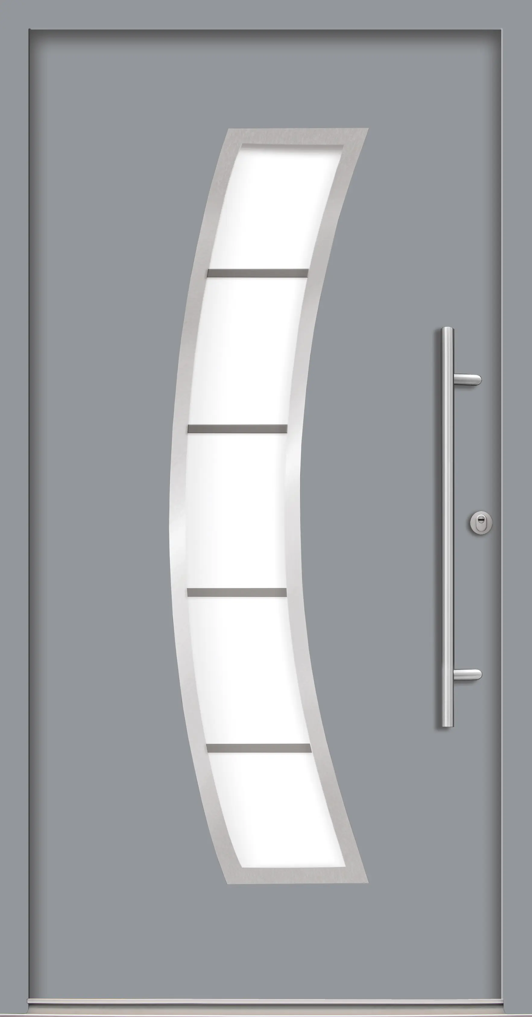 Splendoor Haustür Passivedoor Premium P14 RC2 Grau DIN Rechts 110 x 210 cm