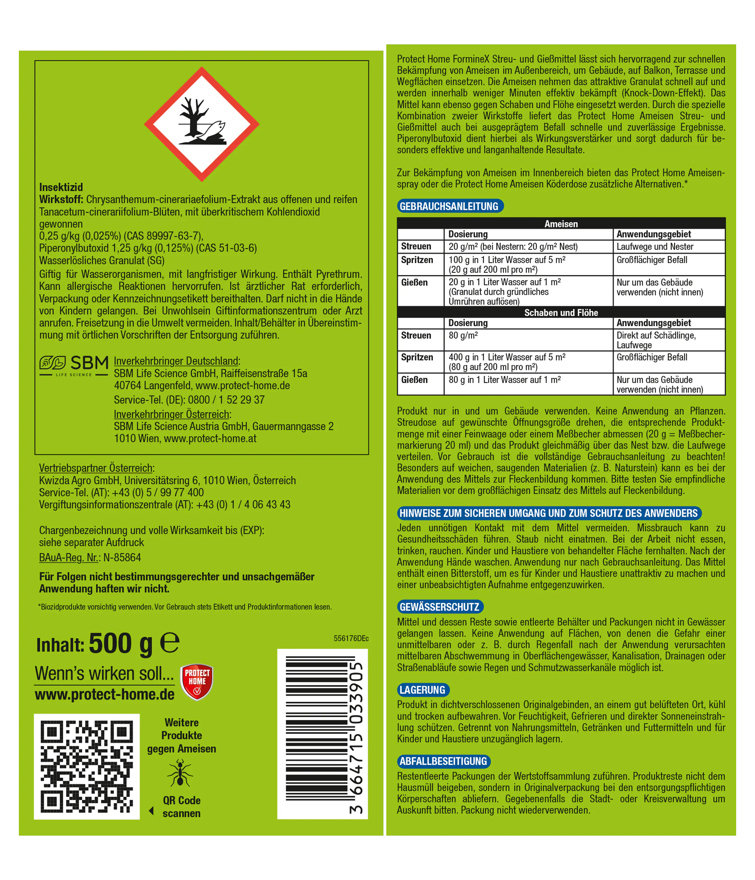 Protect Home FormineX Ameisen Streu- und Gießmittel 500 g