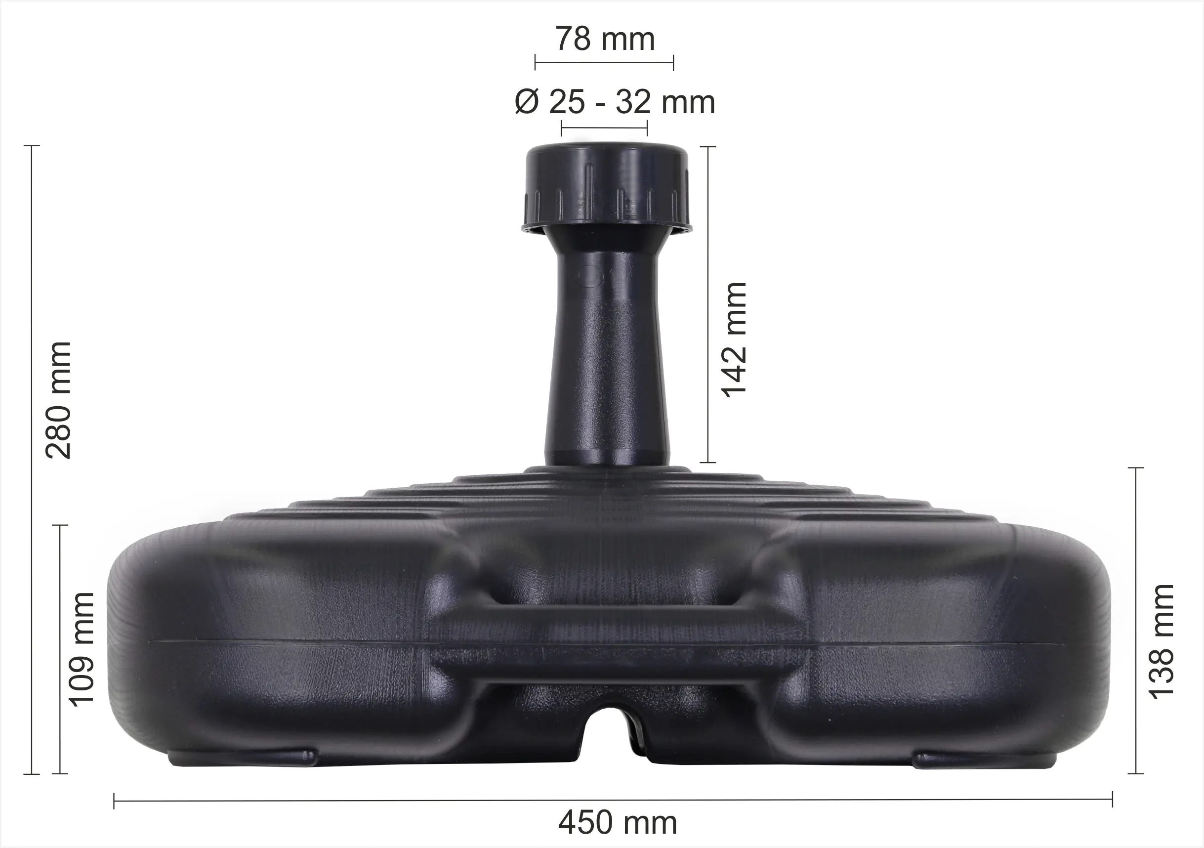 Schneider Schirmständer PE 20 L schwarz