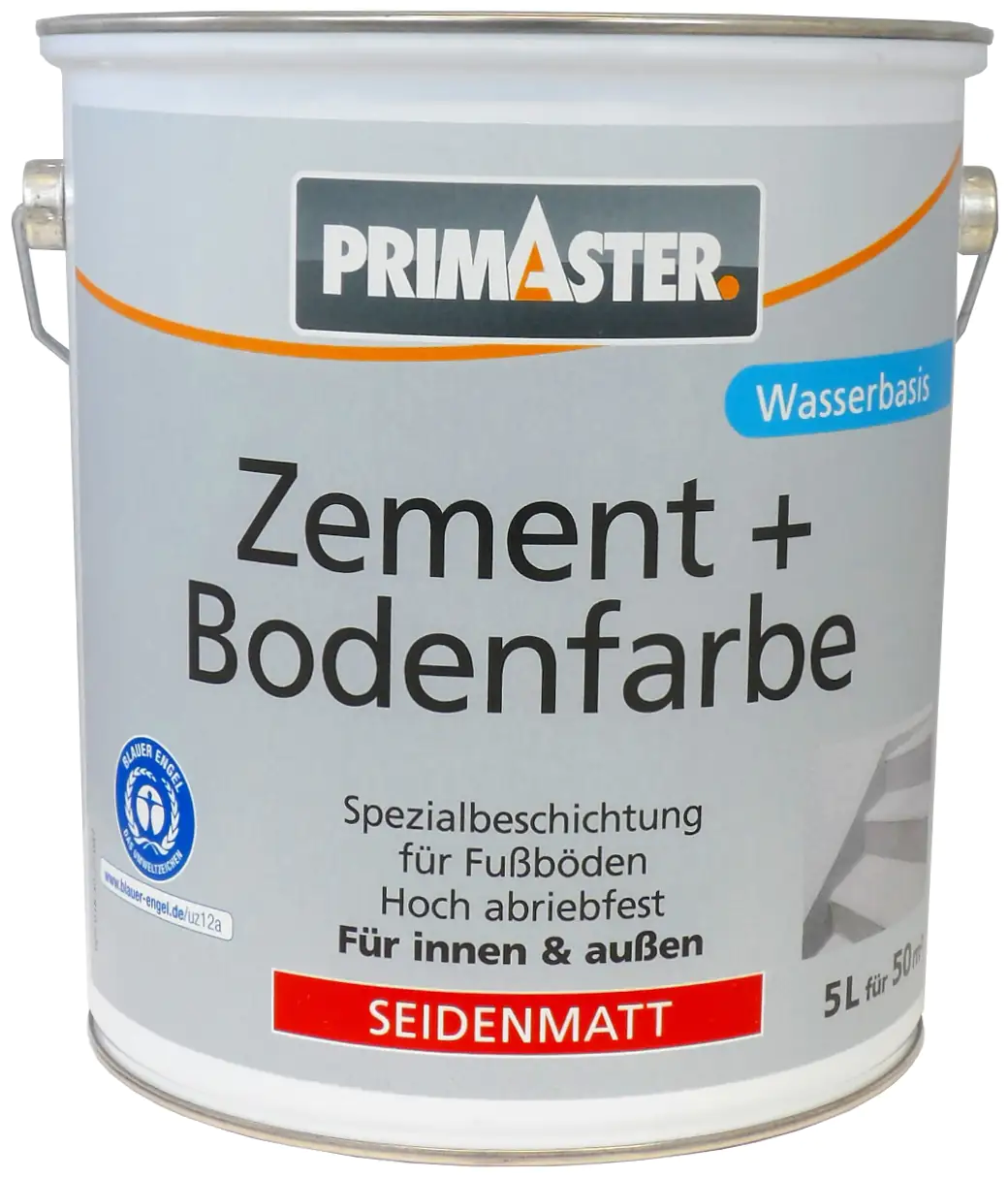 Primaster Zementfarbe und Bodenfarbe 5 L kieselgrau seidenmatt