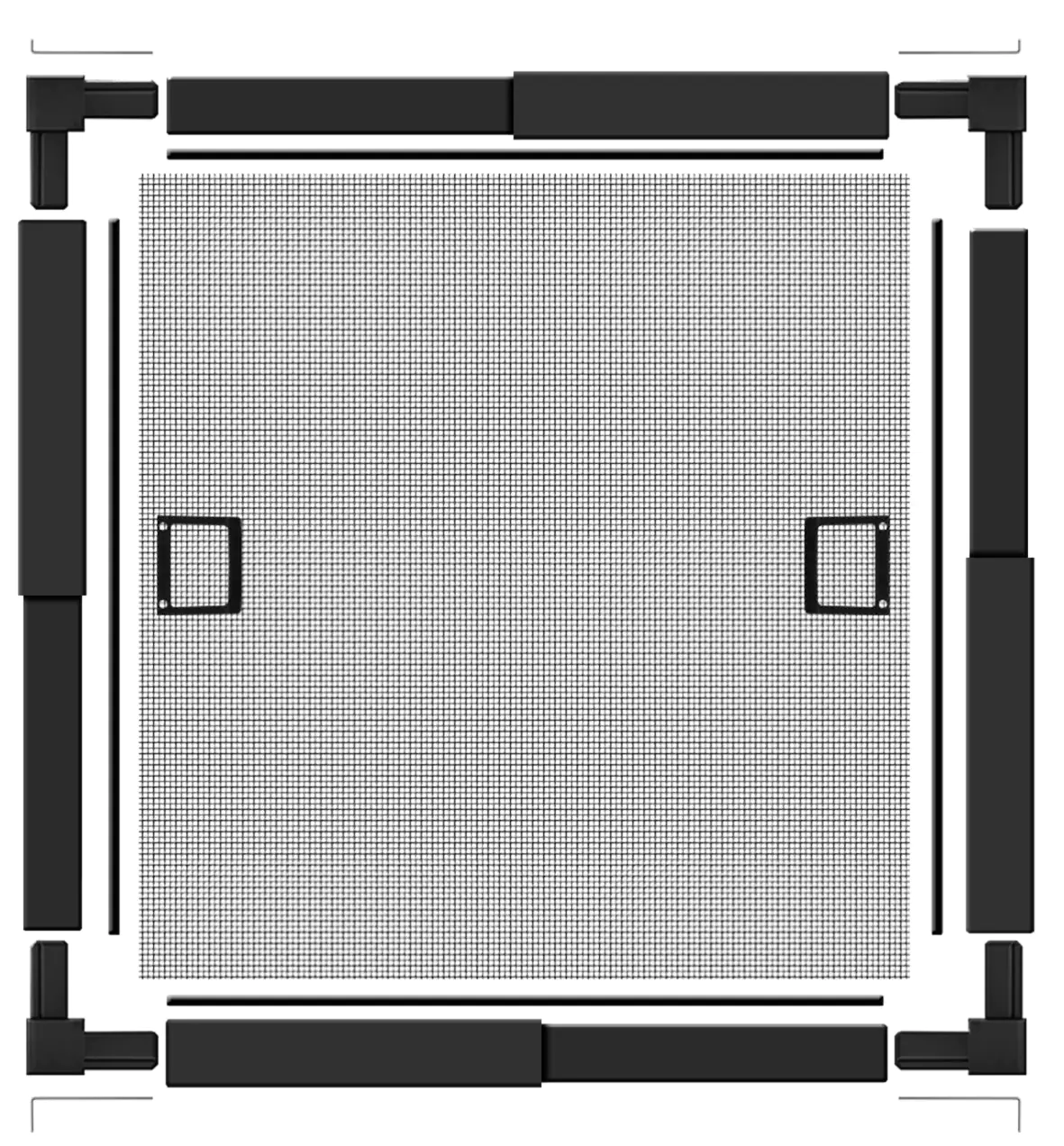 4003971700814_6 Schellenberg Fliegenschutz-Fenster TELESCOPE 80 x 85 - 140 x 150 cm anthrazit/anthrazit