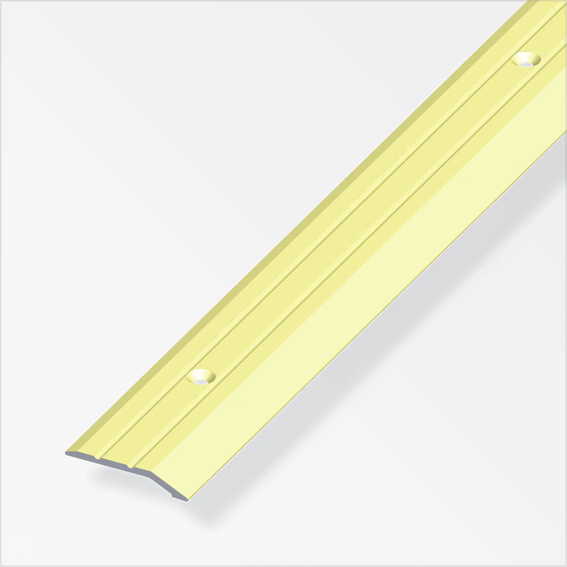 alfer Flachabschlussprofil 2 m, 30 x 5 mm Aluminium eloxiert messing