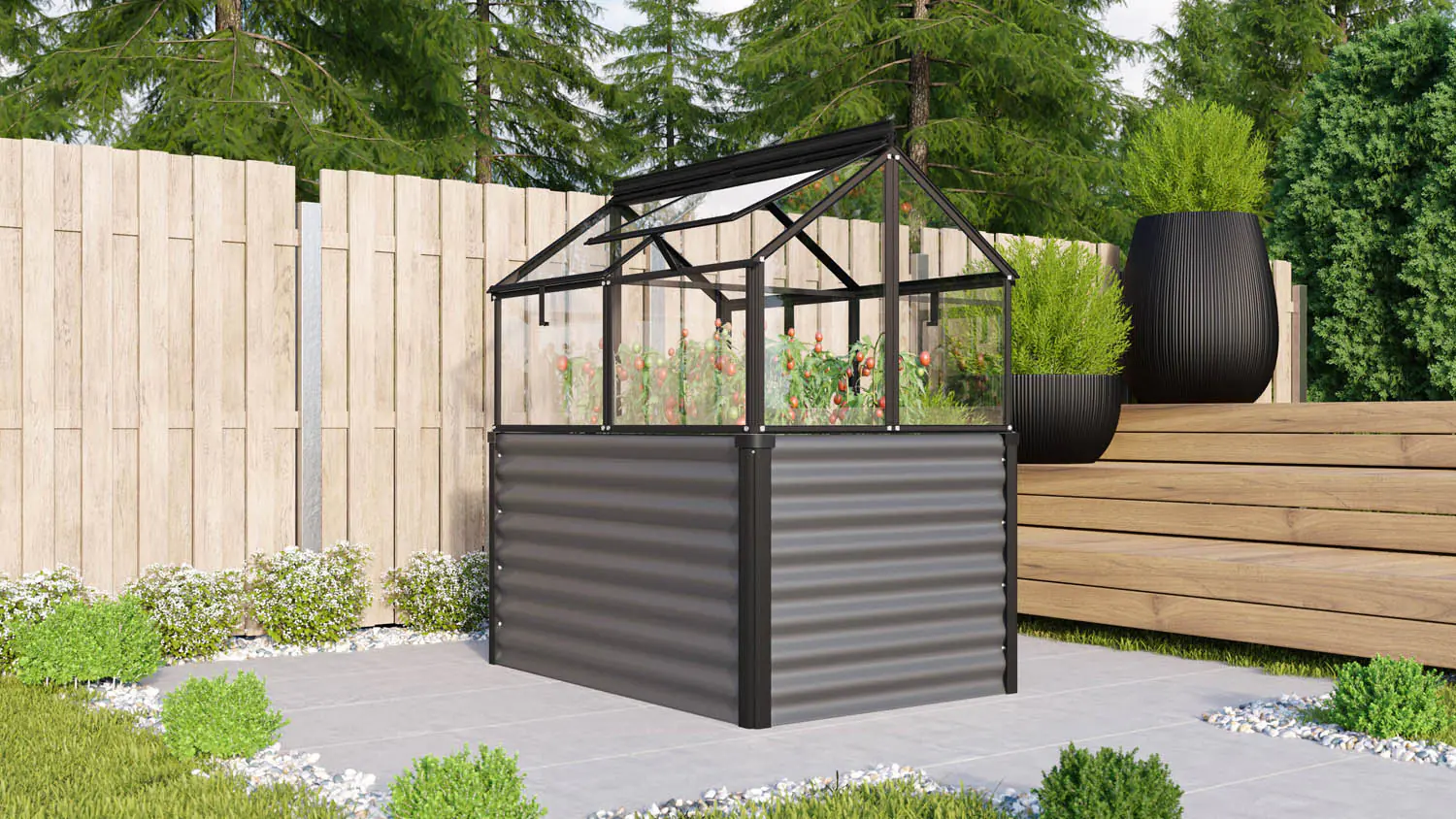 Vitavia Hochfrühbeet Paris 83,1 x 119 x 71,9 cm 3 mm Sicherheitsglas