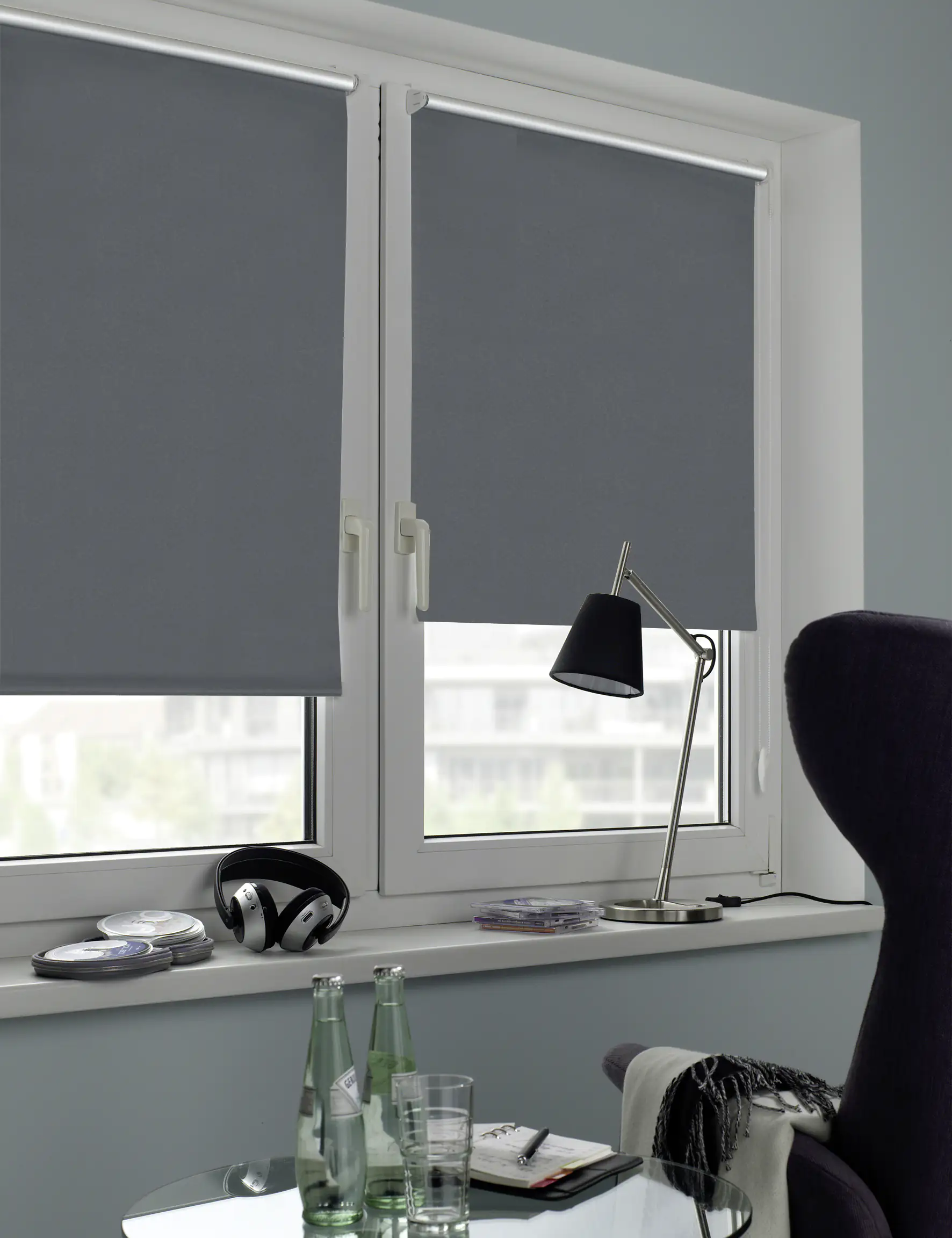 Gardinia EasyFix Thermo Rollo schiefer 90 x 210 cm