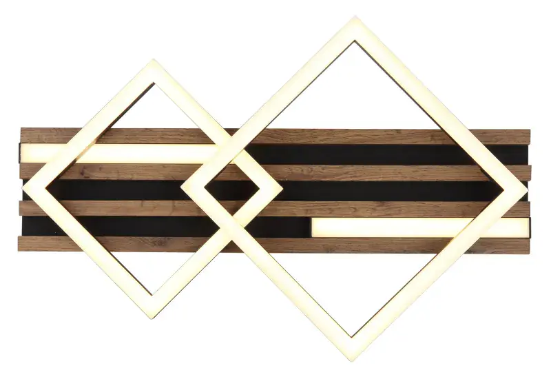 Globo Deckenleuchte Obrien 47,5 x 31 cm L x B schwarz warmweiß