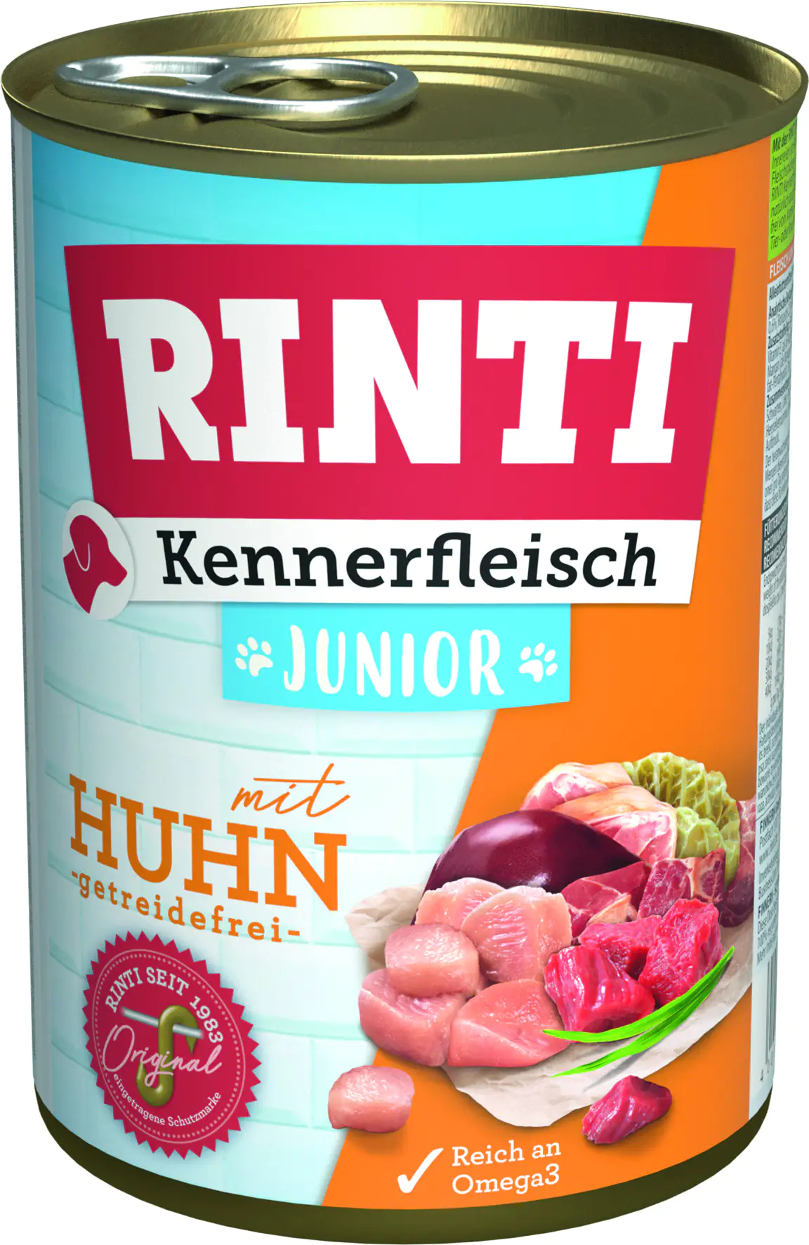 Rinti Kennerfleisch Hundenassfutter Junior 400 g Huhn bei Kartonabnahme