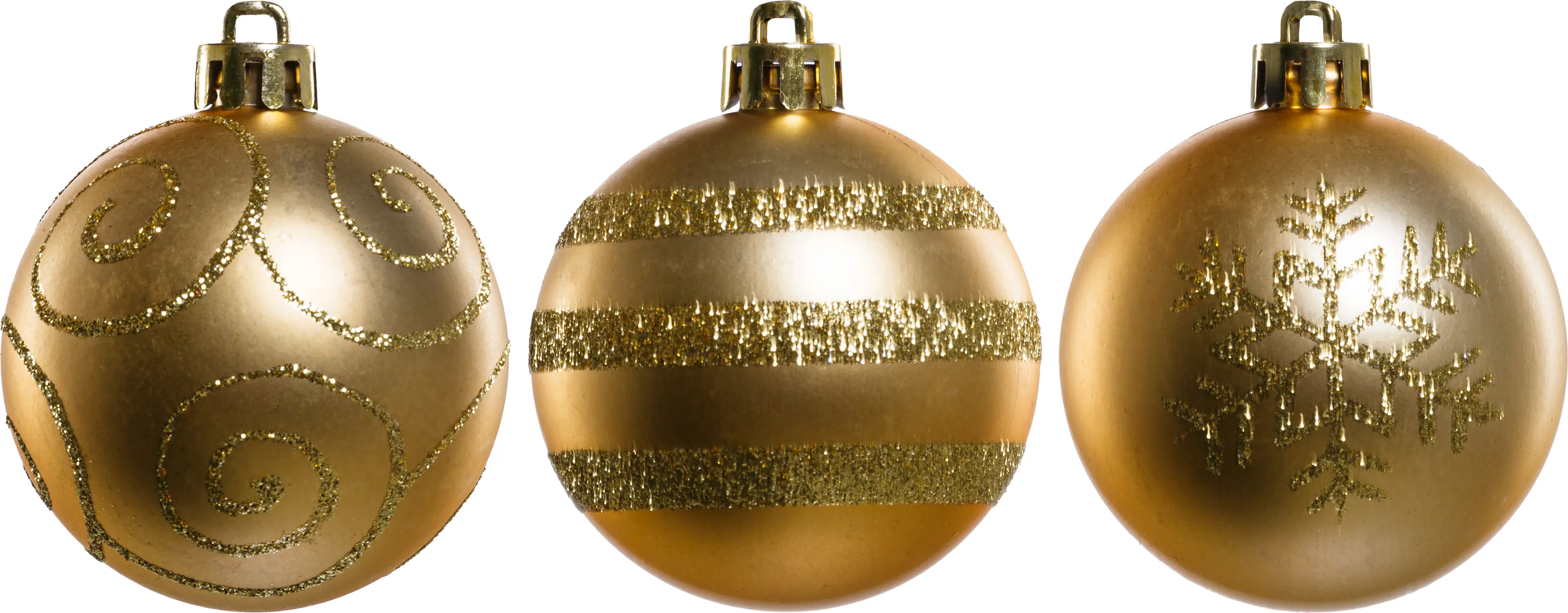 TrendLine Weihnachtskugeln bruchfest, langlebig Ø 6 cm gold mattiert 6 Stück