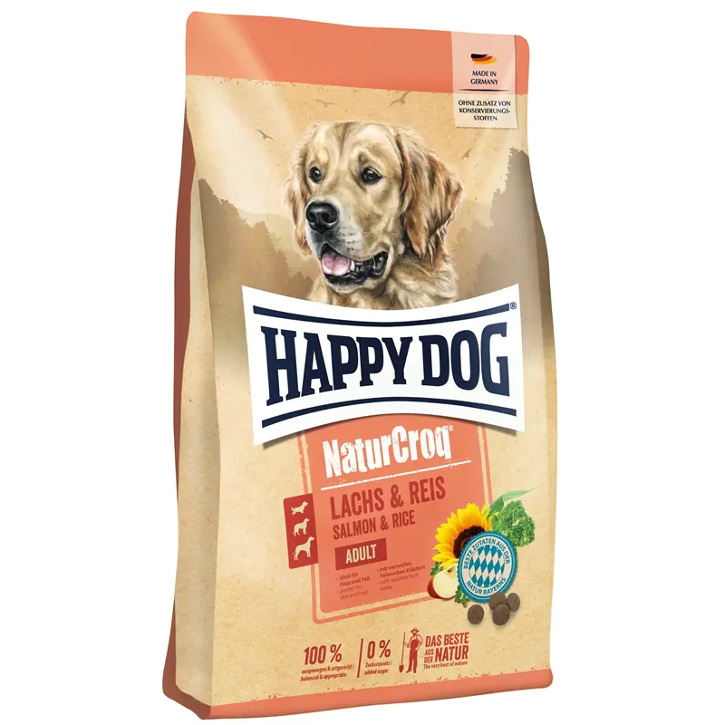 Happy Dog Trockenfutter NaturCroq Adult Lachs und Reis 1 kg