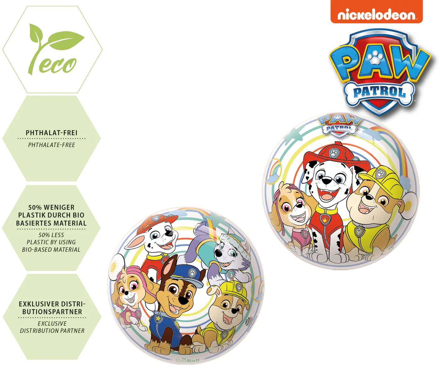 Happy People Paw Patrol Ball aus Kunststoff 13 cm 