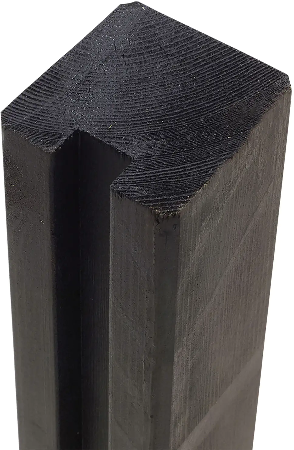 Plus Profilpfosten 1 Nut - 9×9×188 cm - schwarz 9x9x186 cm