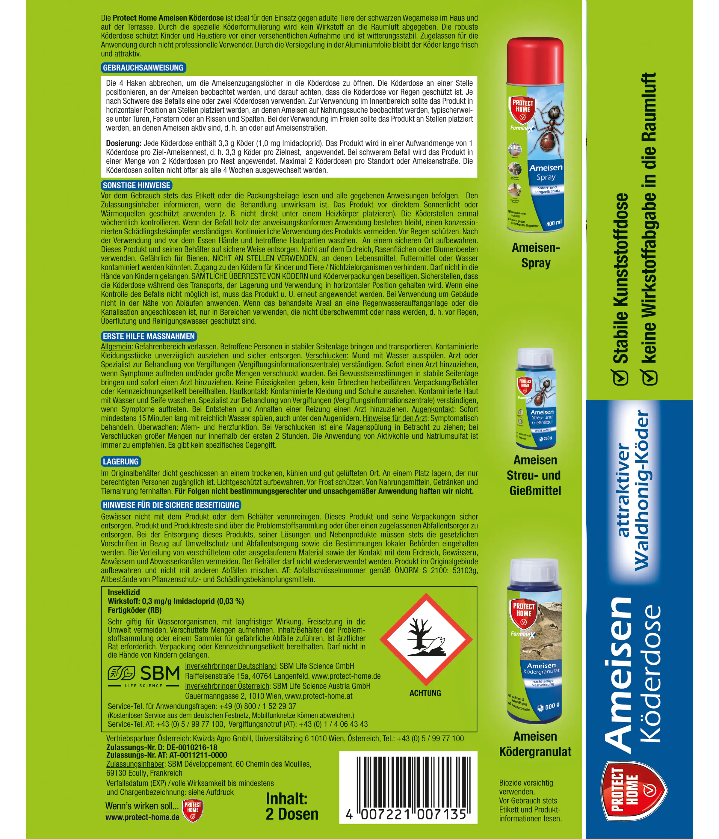 Protect Home FormineX Ameisen Köderdose 2 Stück