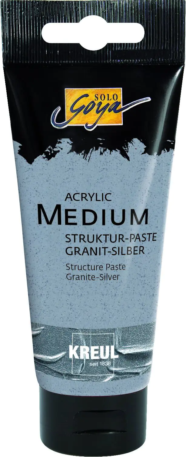 Kreul Solo Goya Acrylic Medium Struktur-Paste granit-silber 100 ml