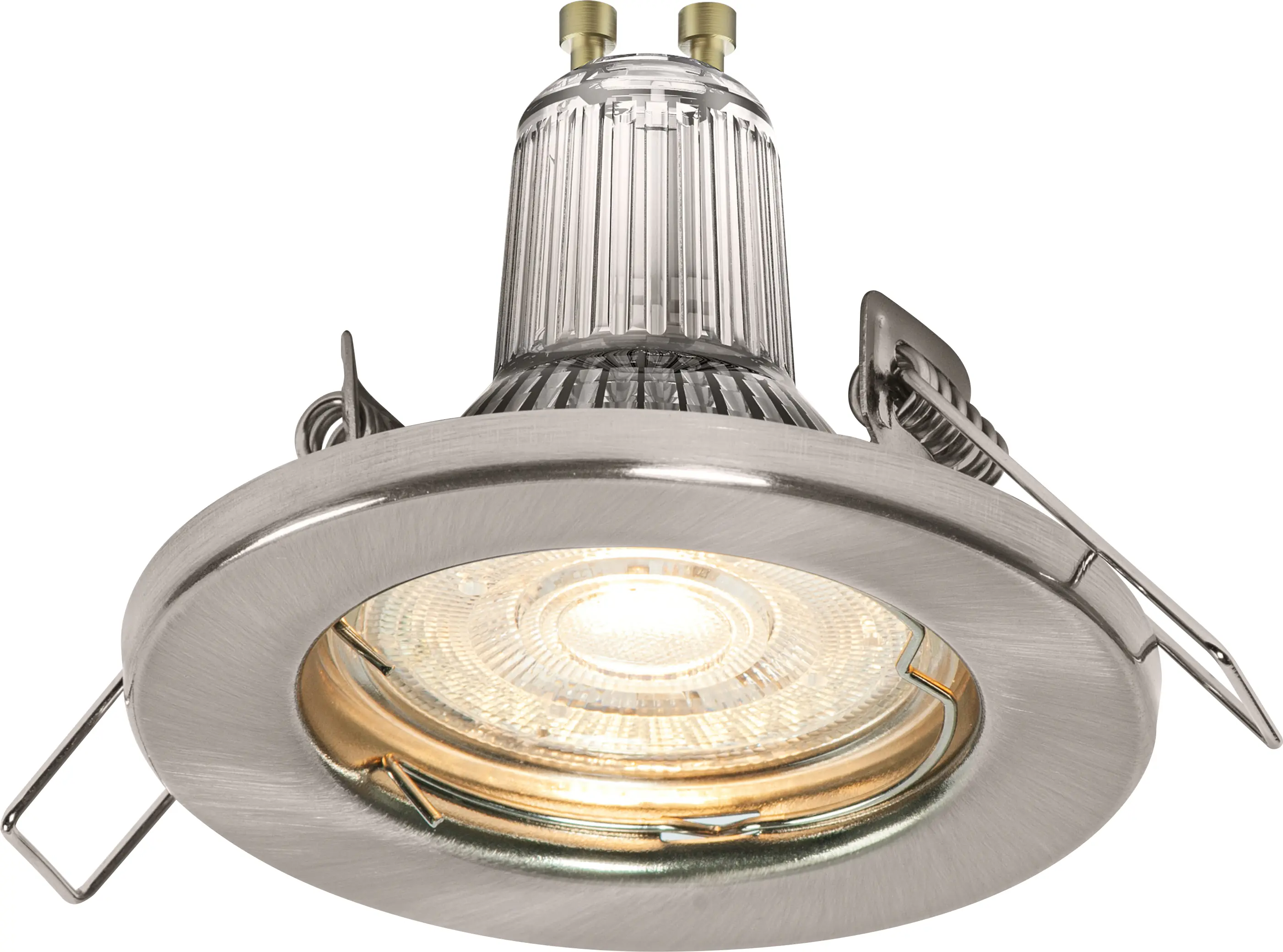 Ledvance LED Einbauleuchte 3-er Set GU10 nickel gebürstet rund