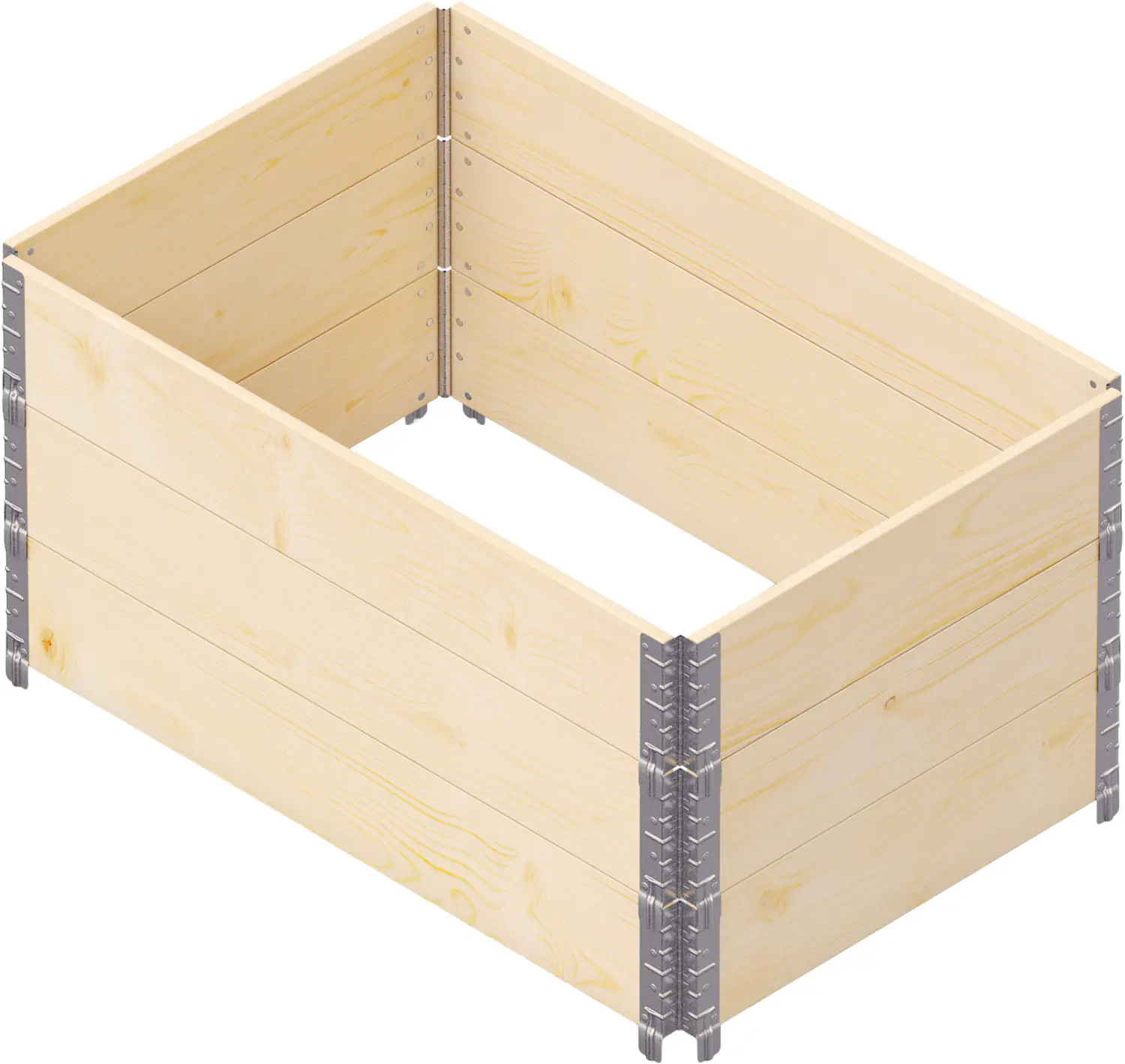 Upyard Palettenrahmen Hochbeet 3er-Set 120 x 80 cm