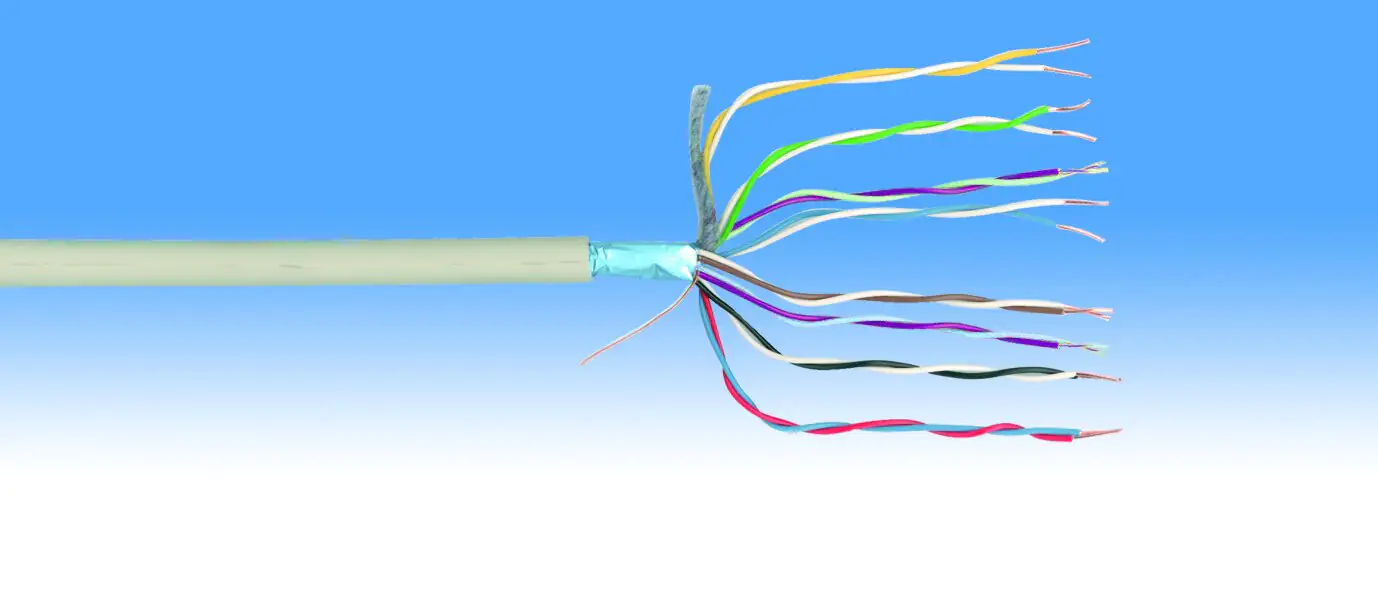 Telefonkabel JY(St)Y 8 x 2 x 0,6 - 1 Meter, grau