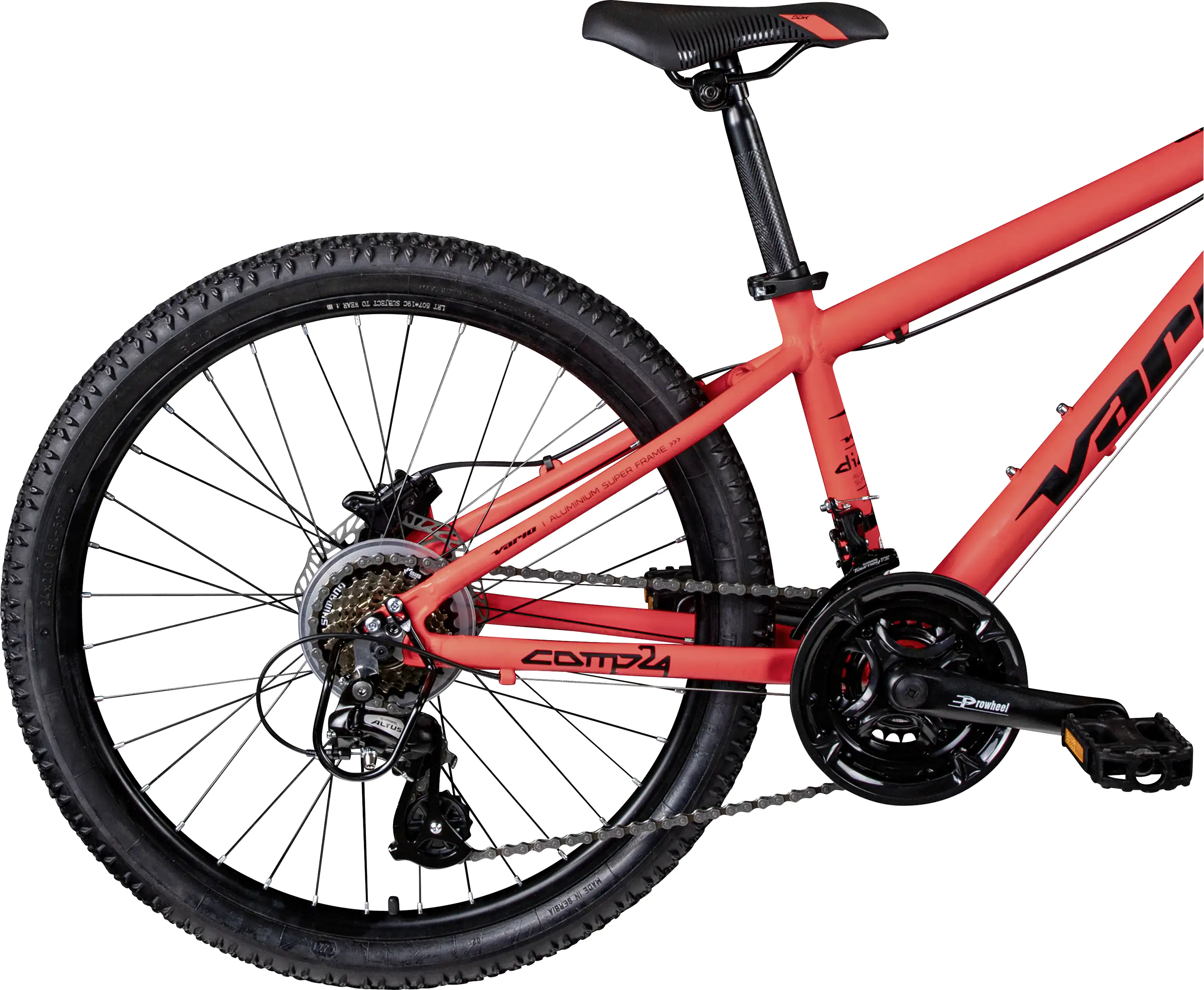 Vario Mountainbike XC DIABLO 24 COMP BT MTB Hardtail 24 Zoll RH 34cm 21-Gang rot schwarz