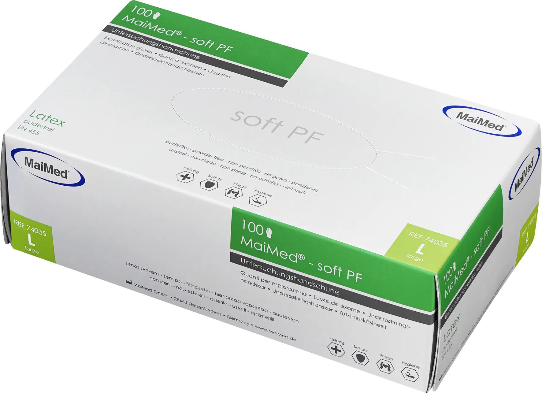 MaiMed Einmalhandschuhe med-soft Latex Größe L
