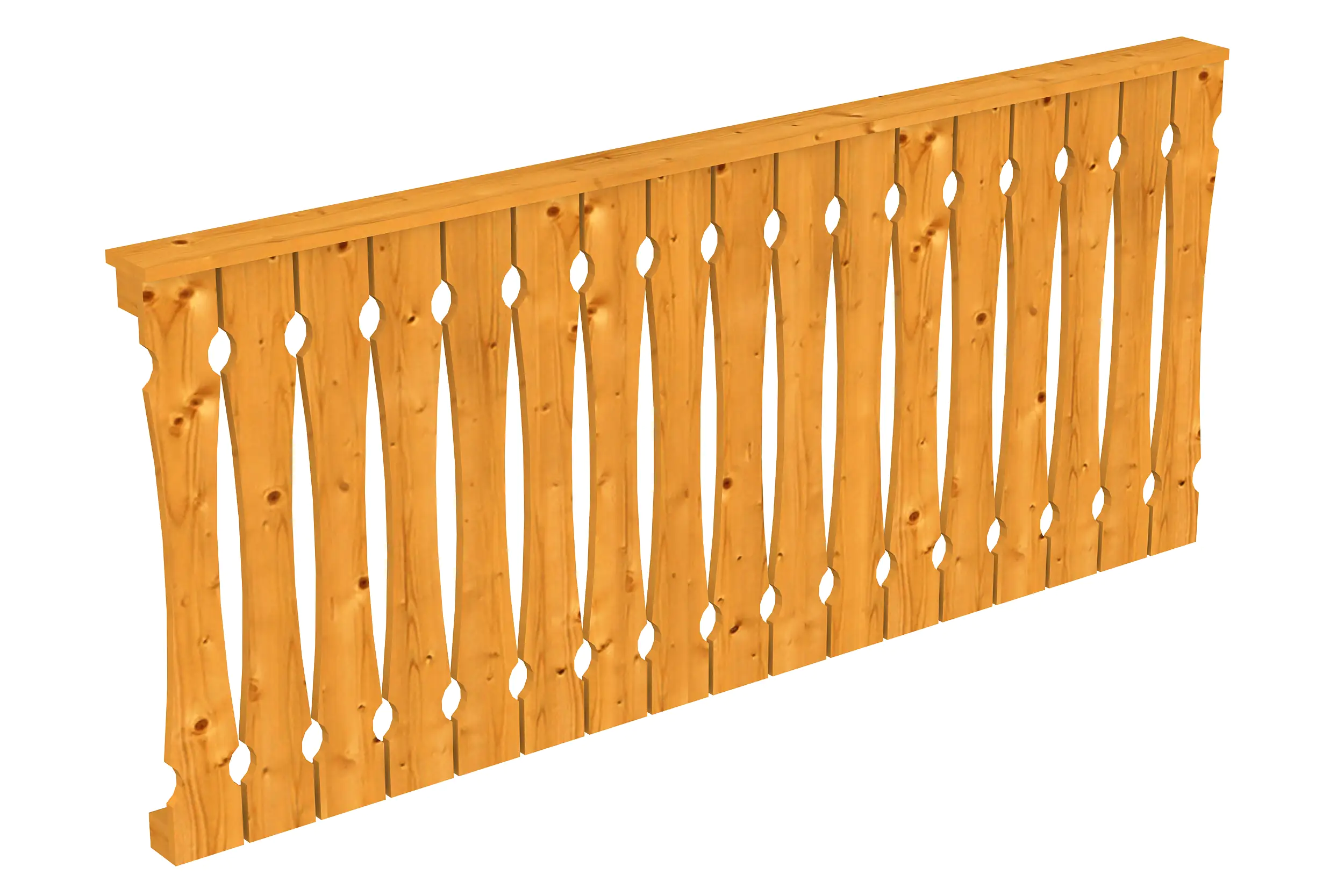 SKAN HOLZ Brüstung Balkonschalung 220 x 96 cm Fichte