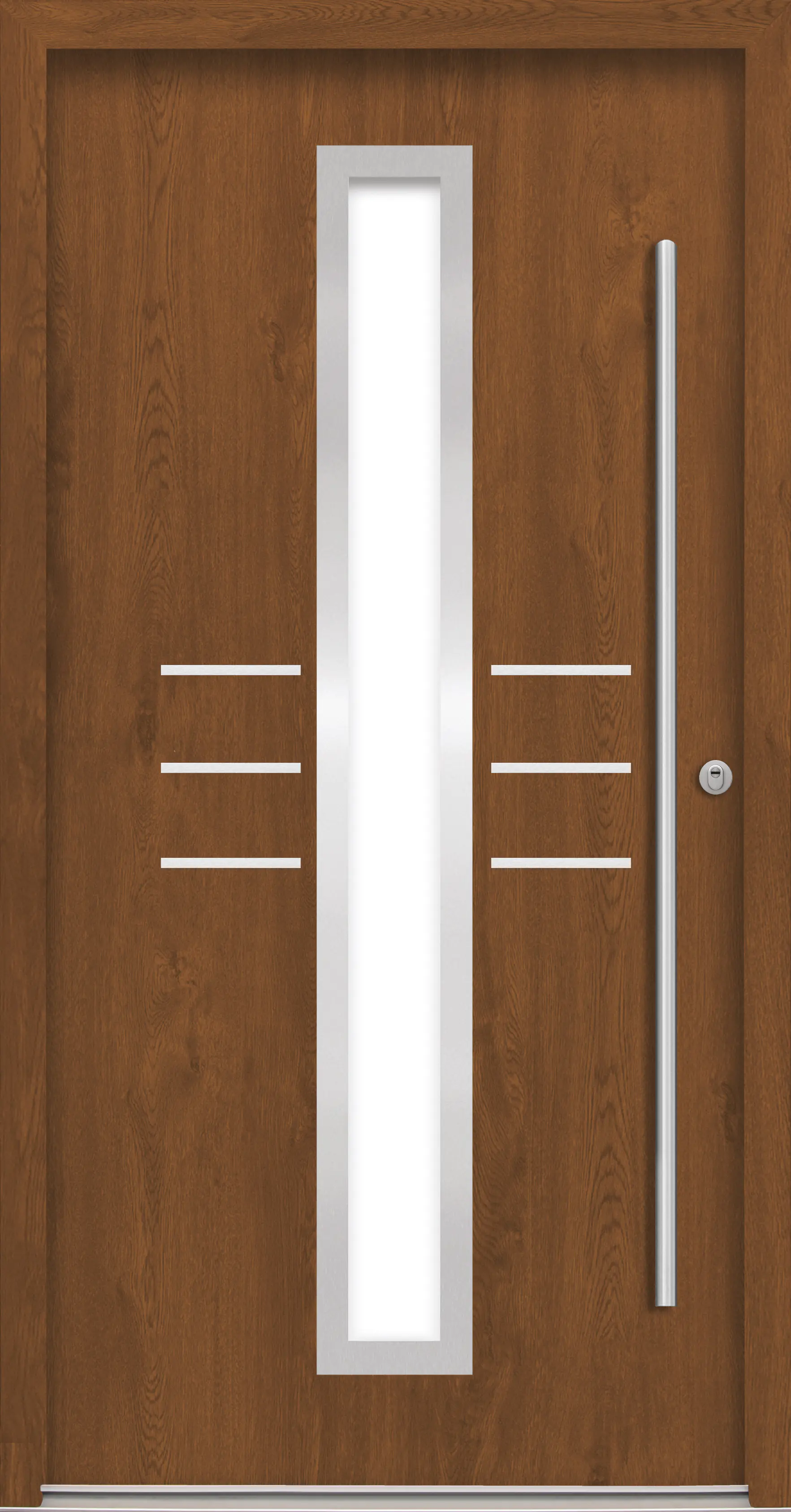 Splendoor Haustür Passivedoor Premium B07 RC2 Golden Oak DIN Rechts 100 x 210 cm