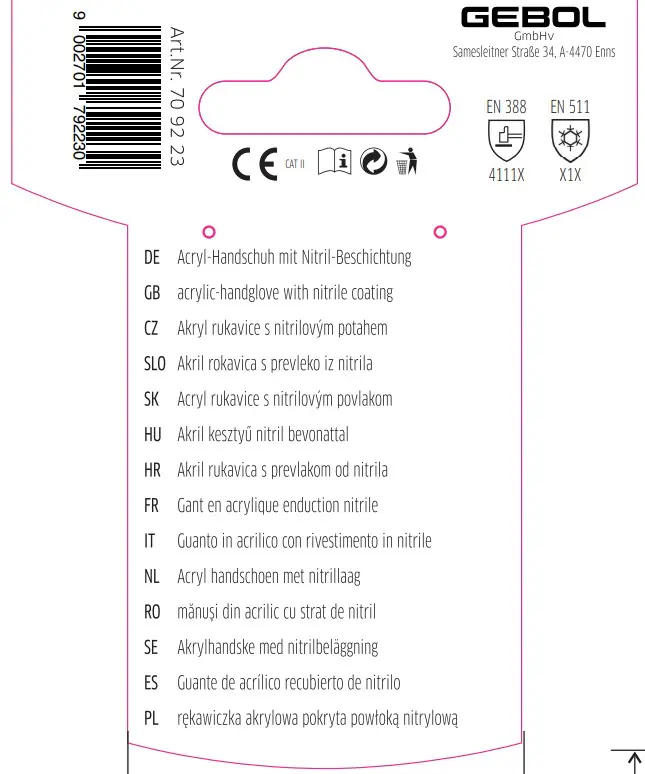 Gebol Handschuh Winter Lite Touch  