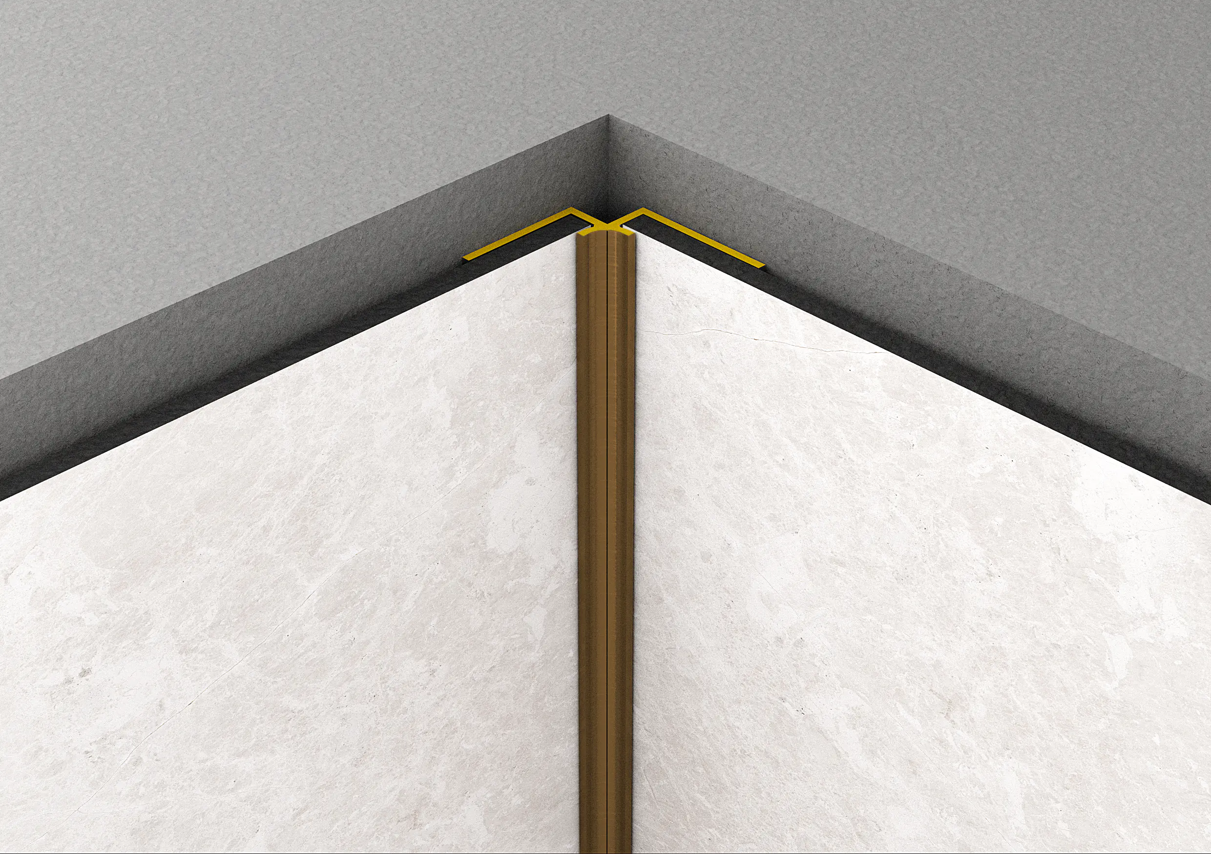 Rock the Wall Innenecke bronze 280 x 2,5 x 2,5 cm