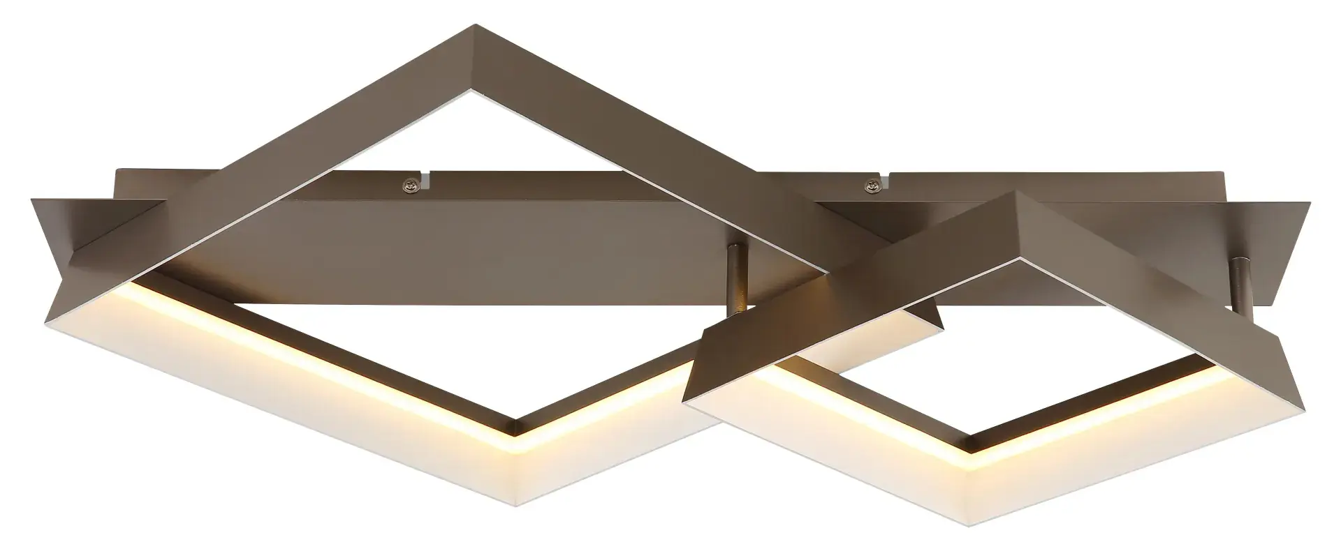 Globo LED-Deckenleuchte Syrakus 24 W 850 lm warmweiß kaffeefarben