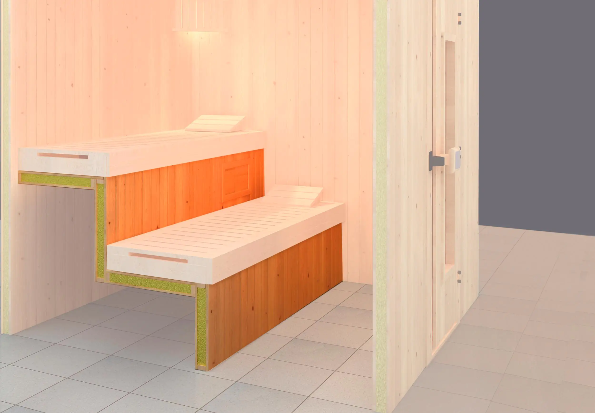 Energie-Sparpaket für Saunagrößen für Saunagrößen 200 cm x 180 - 200 cm