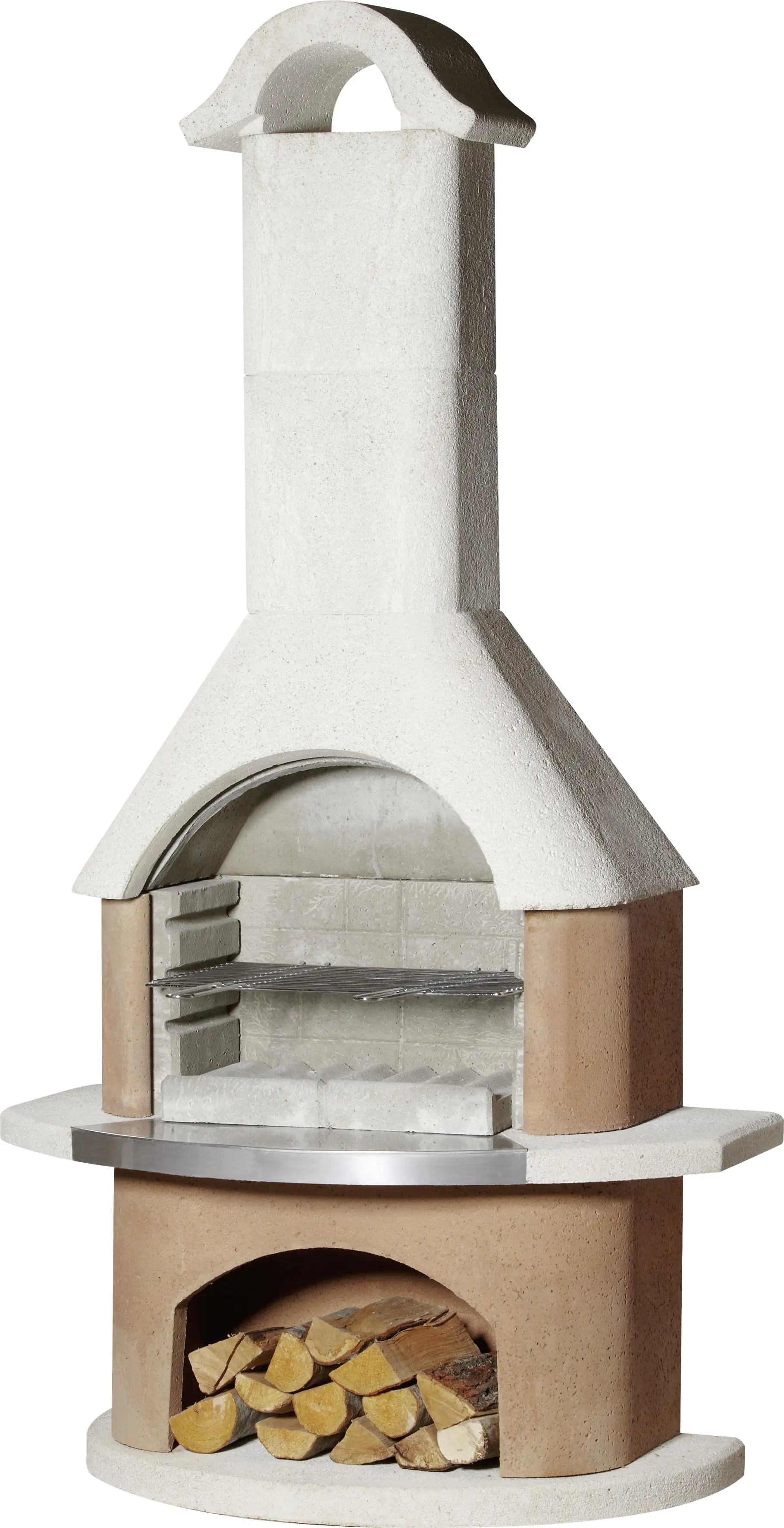 Buschbeck Grillkamin Davos weiß-terracotta 210 x 110 x 65 cm Buschbeck Grillkamin Davos weiß-terracotta 210 x 110 x 65 cm