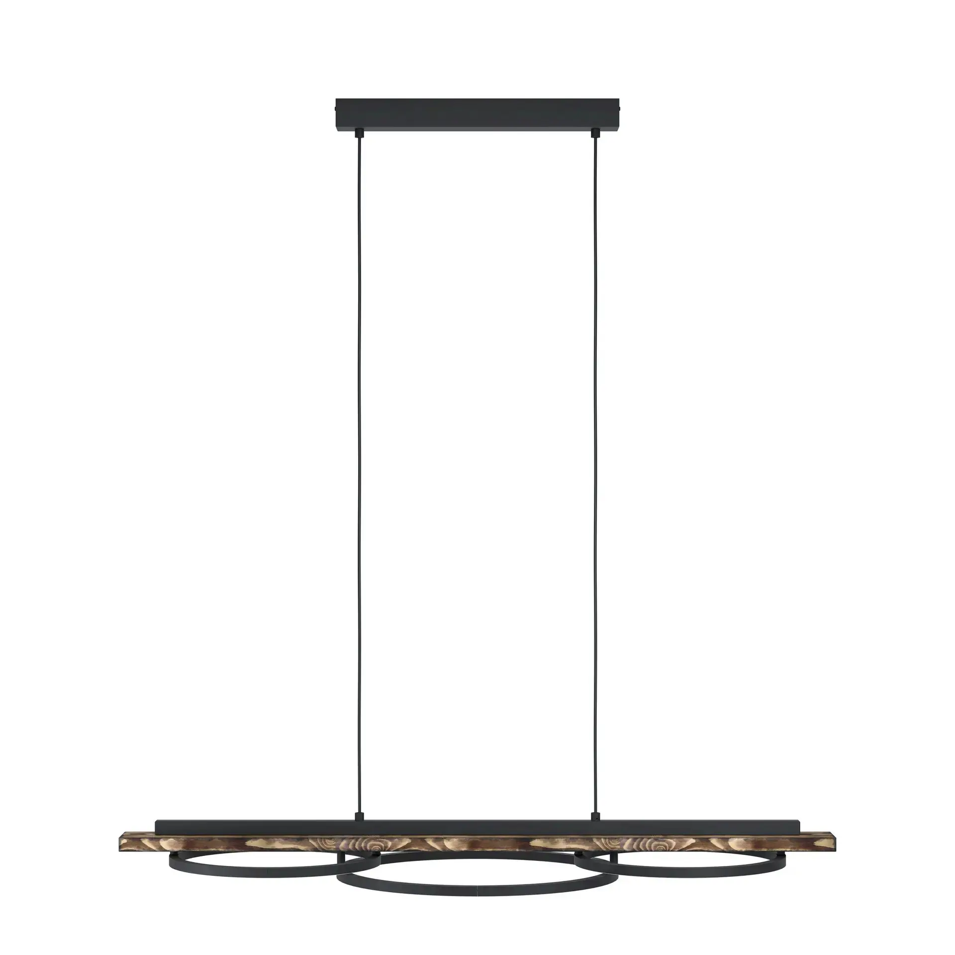 Eglo LED Pendelleuchte Boyal schwarz holz 101 x 110 cm warmweiß dimmbar Eglo LED Pendelleuchte Boyal schwarz holz 101 x 110 cm warmweiß dimmbar