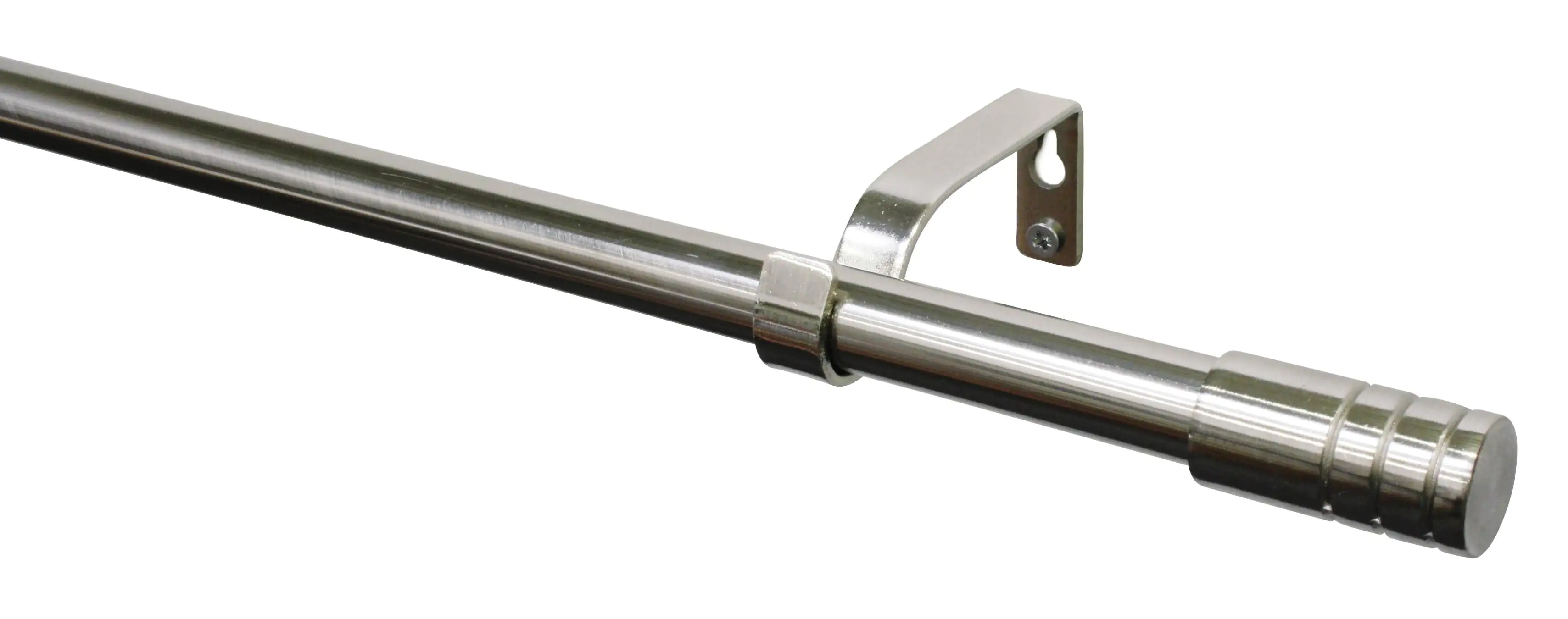 4003018297529 Gardinia Stilgarnitur 1-Lauf edelstahloptik, Zylinder, 190-340 cm