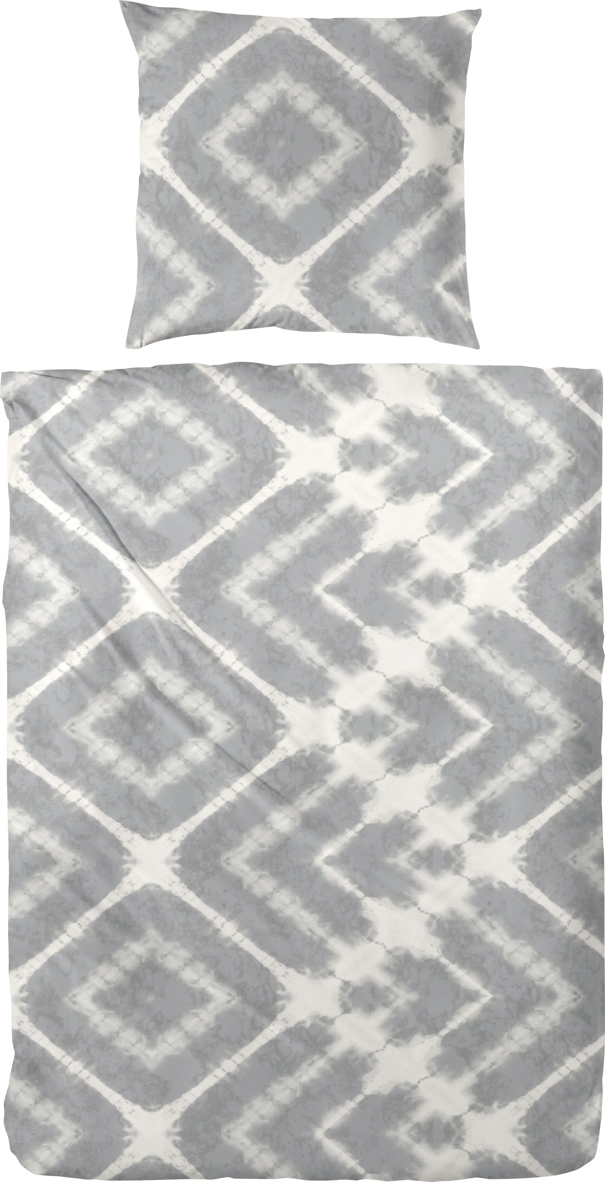 Mako Satin Bettwäsche 155 x 200 cm grau