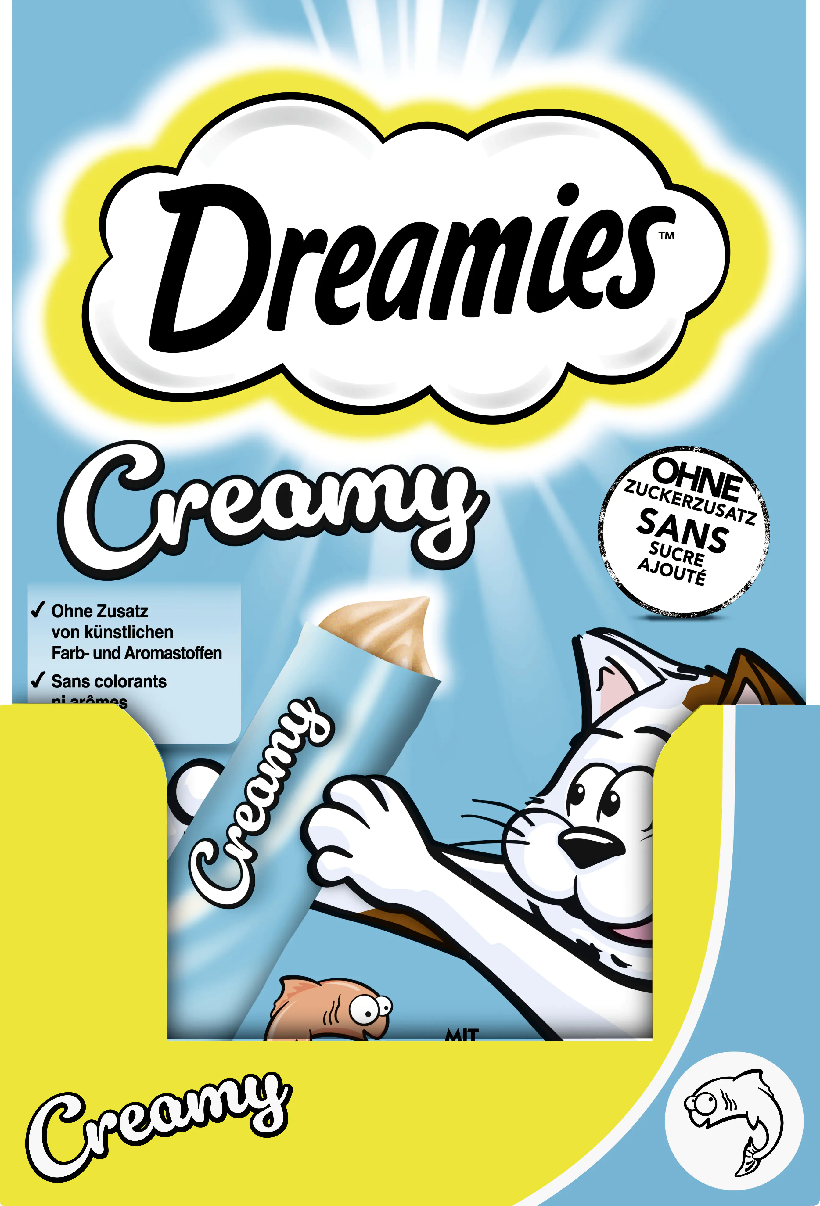 Dreamies Creamy Snacks mit Lachs Katzensnack 4 x 10 g Multipack Dreamies Creamy Snacks mit Lachs Katzensnack 4 x 10 g Multipack
