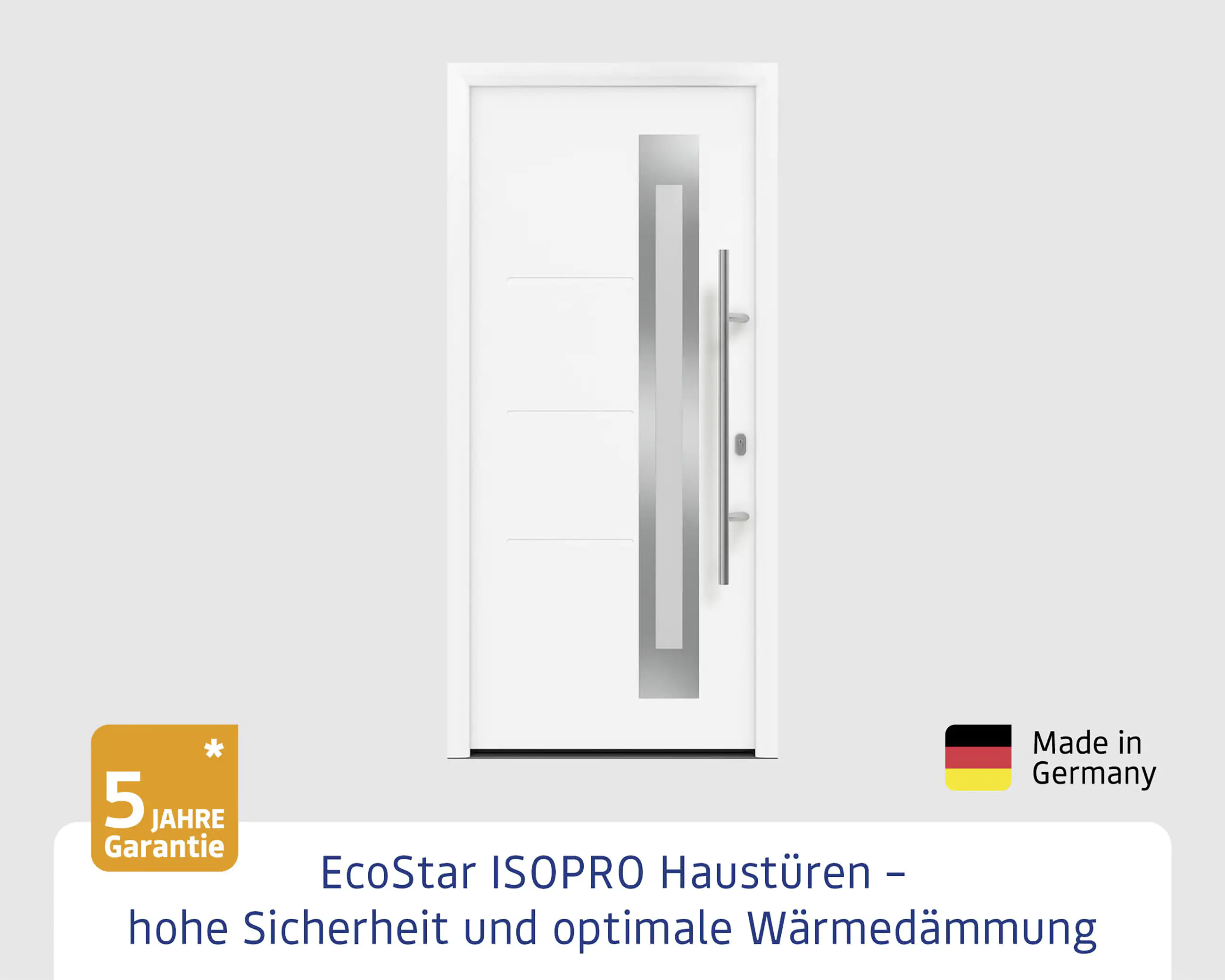 EcoStar Haustür ISOPRO IP 780S verkehrsweiß 110 x 210 cm EcoStar Haustür ISOPRO IP 780S verkehrsweiß 110 x 210 cm
