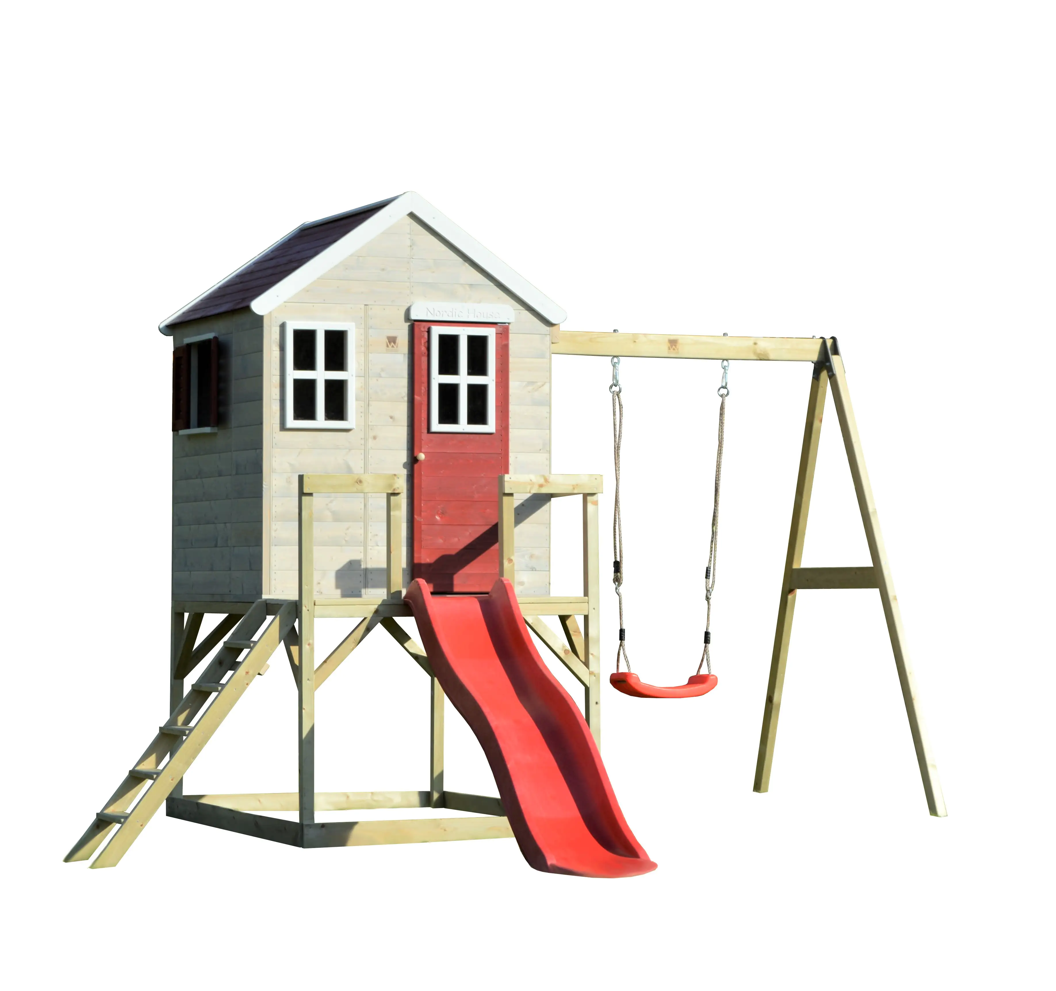 4751017090787_09 Wendi Toys Kinderspielhaus Elefant Spielturm inkl. Veranda & Rutsche