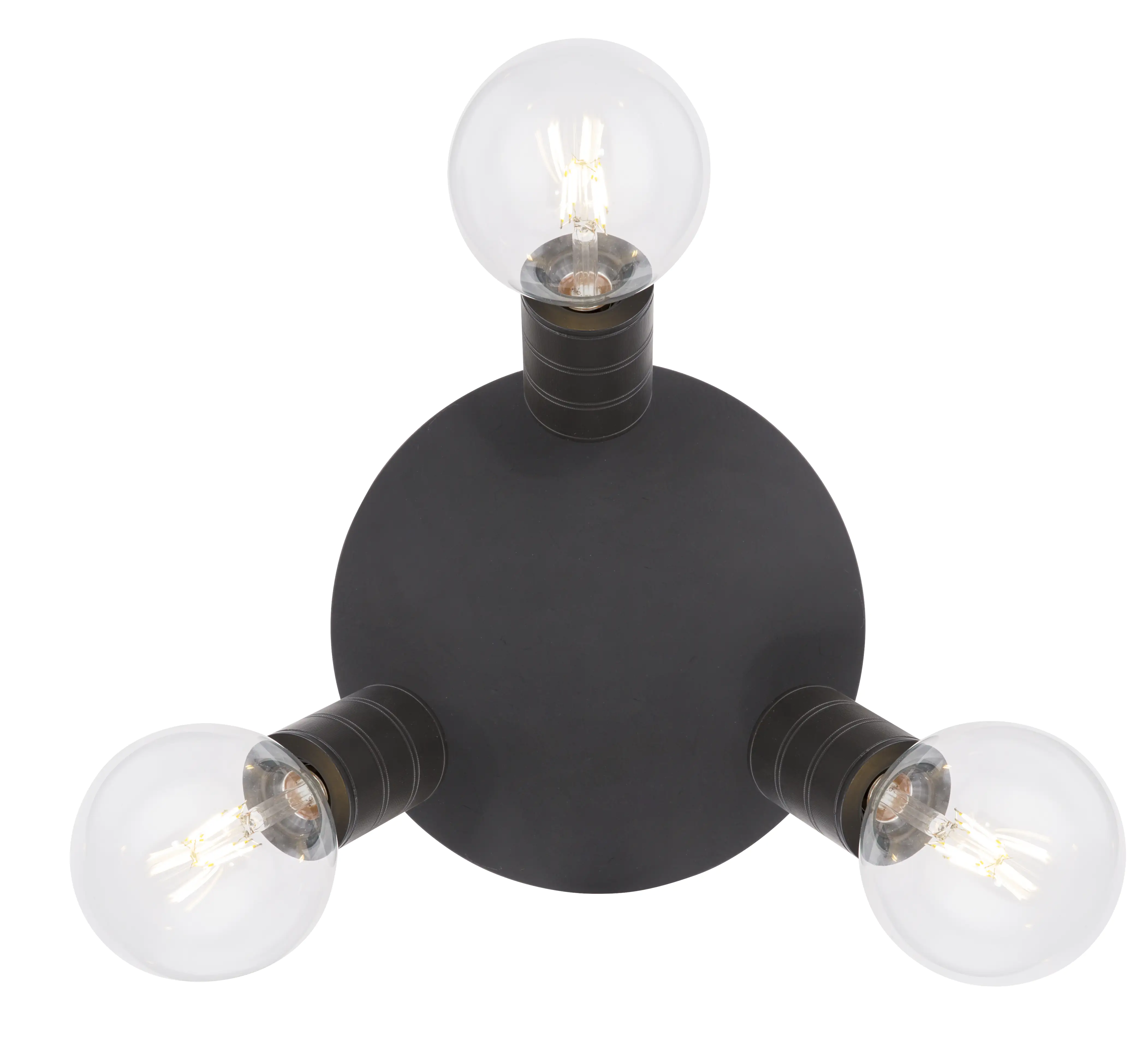 9007371406654_2 Globo 3er Spot Hermine schwarz 28 cm E27, max. 60 W