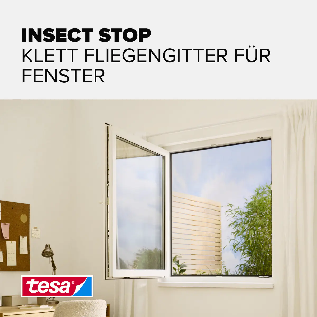 tesa Fliegengitter STANDARD 150 x 180 cm anthrazit individuell kürzbar