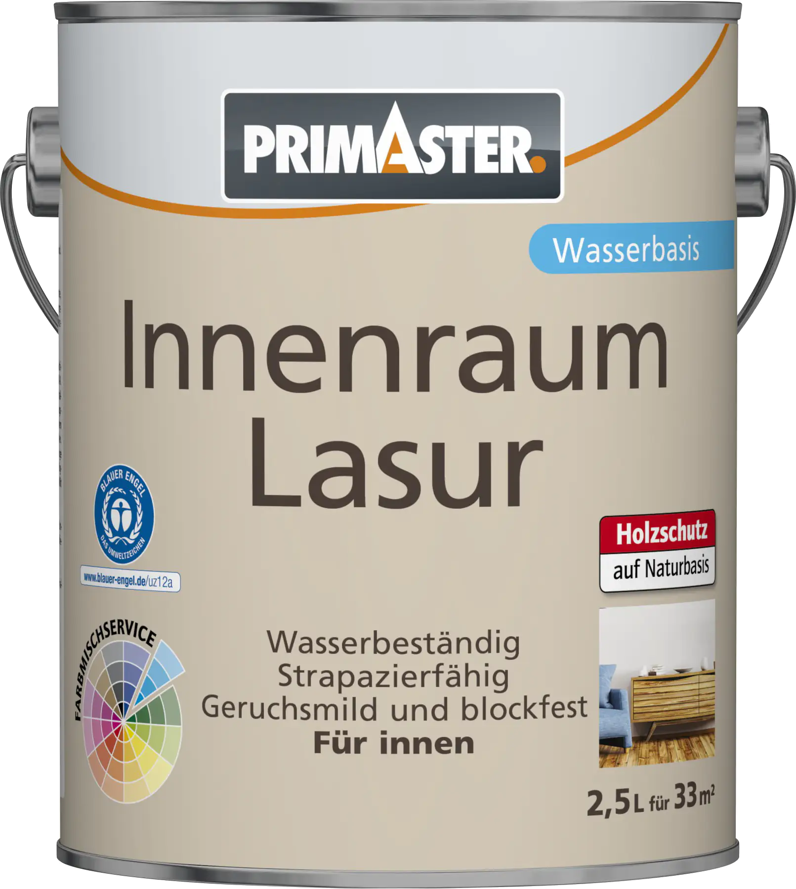 Primaster Innenraumlasur 2,5 L weiß