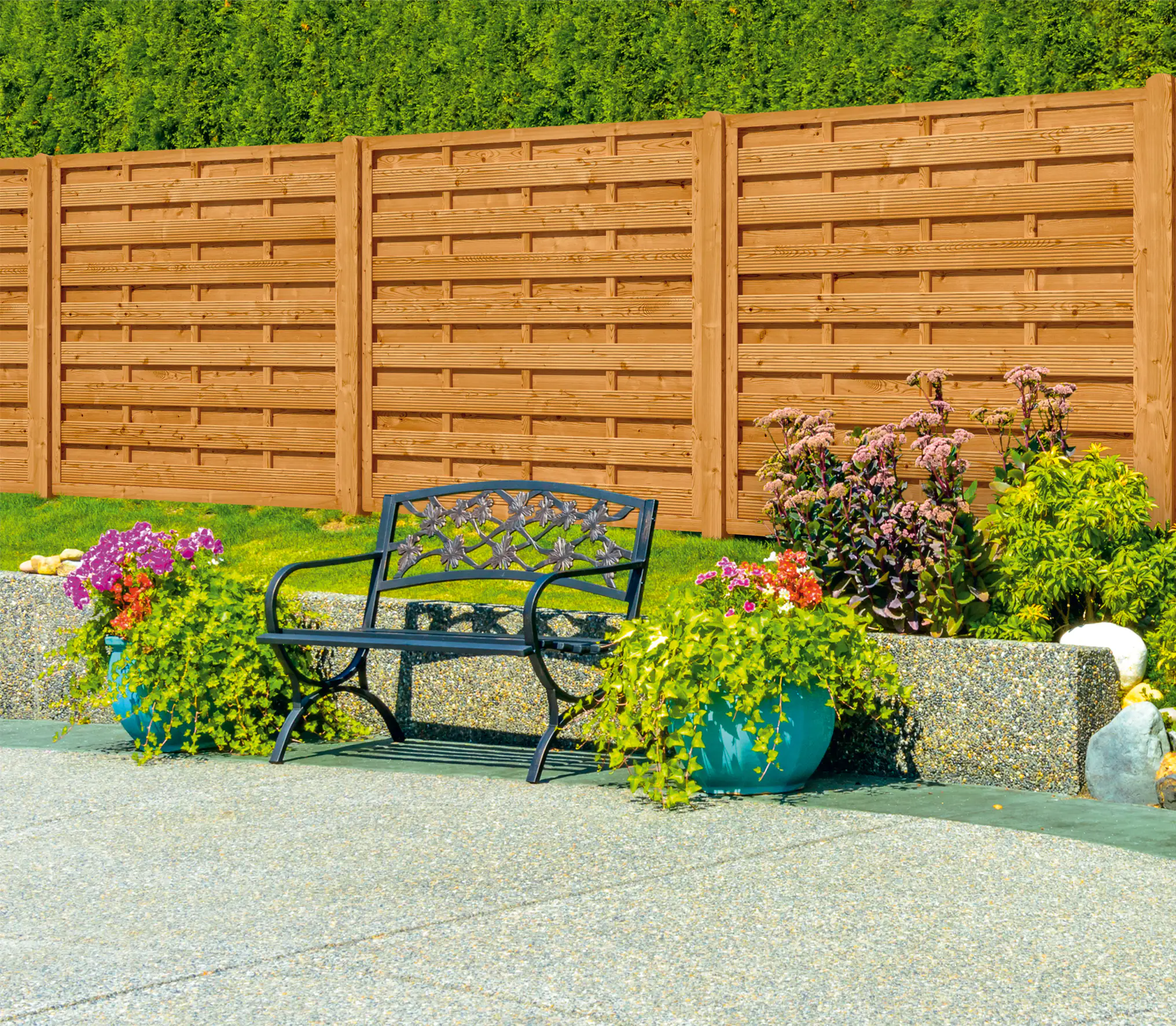 Sichtschutzzaun Ulm 180 x 180 cm, Pinie