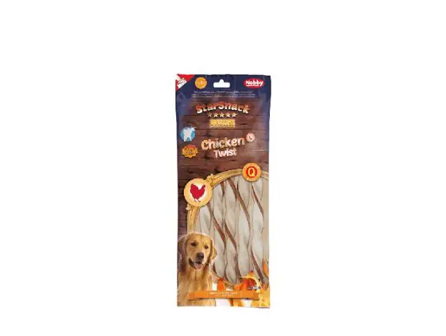 Nobby StarSnack Barbecue Chicken Twist L 150 g, 5 St, 25 cm