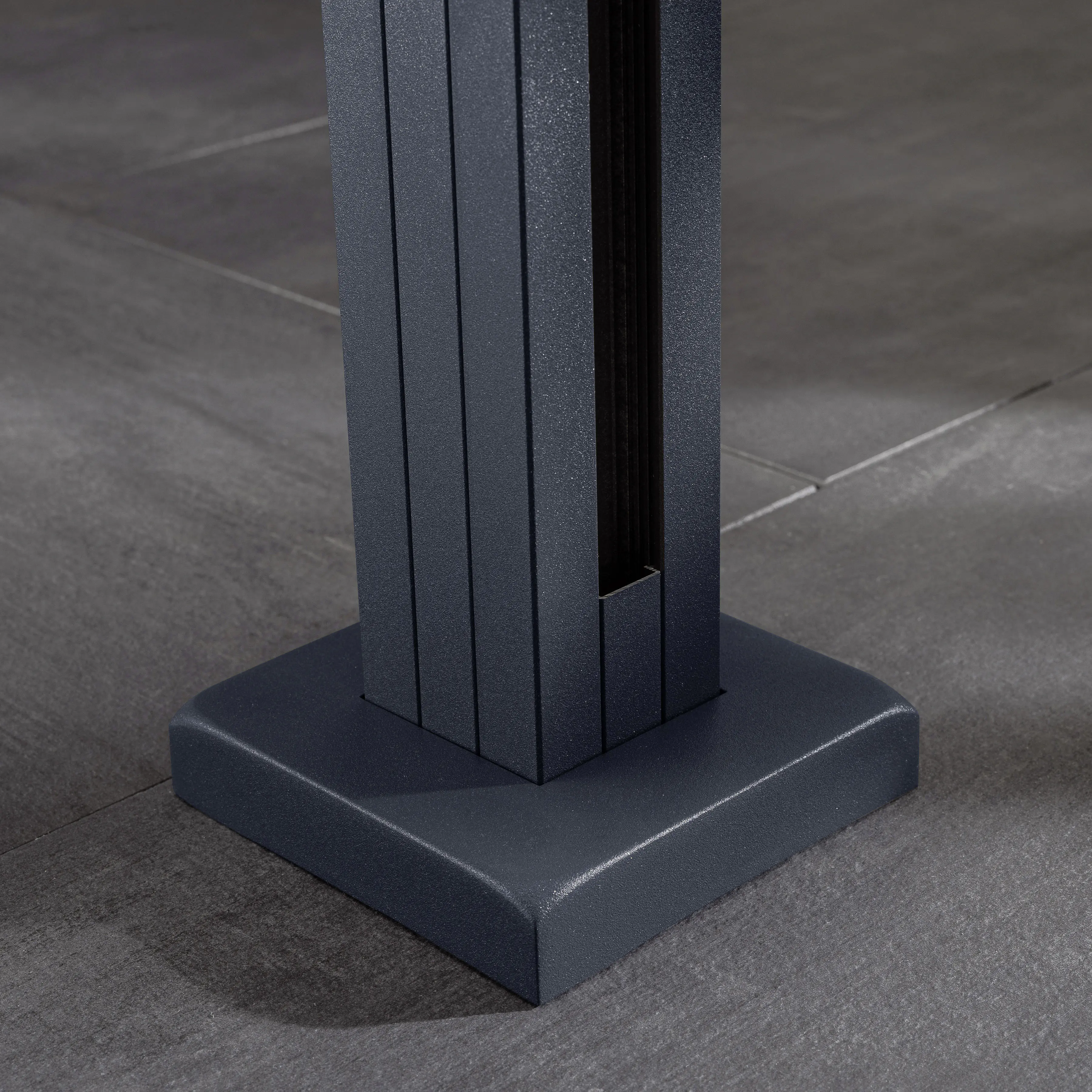 Ambiente Glaszaun Erweiterungsset Klarglas mit Siebdruck 187 x 124,2 cm anthrazit