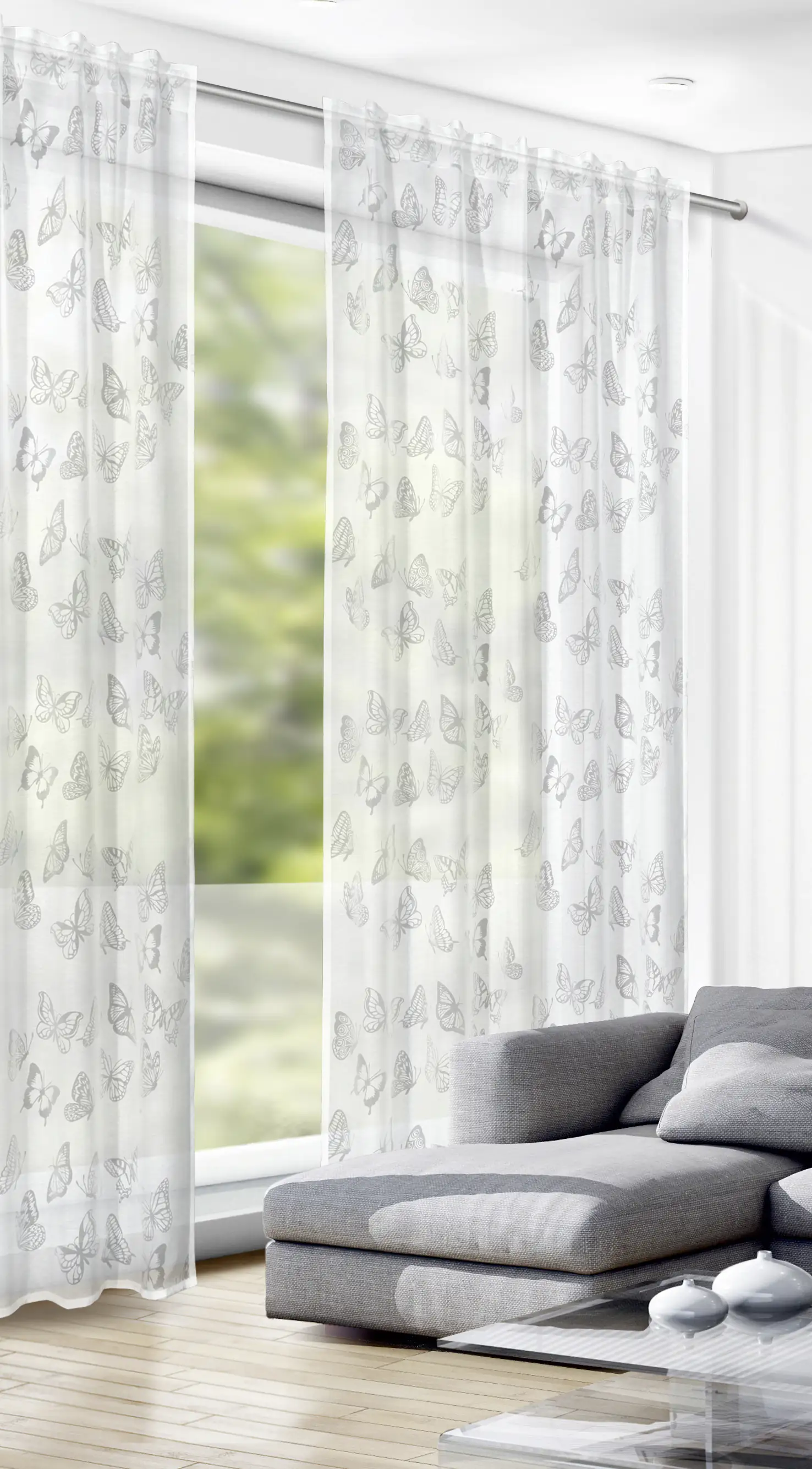 Neusser Collection Schlaufenschal verdeckte Schlaufen weiß 135x245 cm