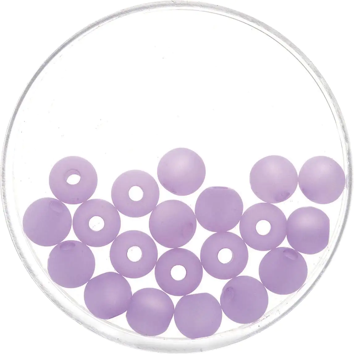 Glorex Perle Polaris 6 mm 20 Stück, matt flieder