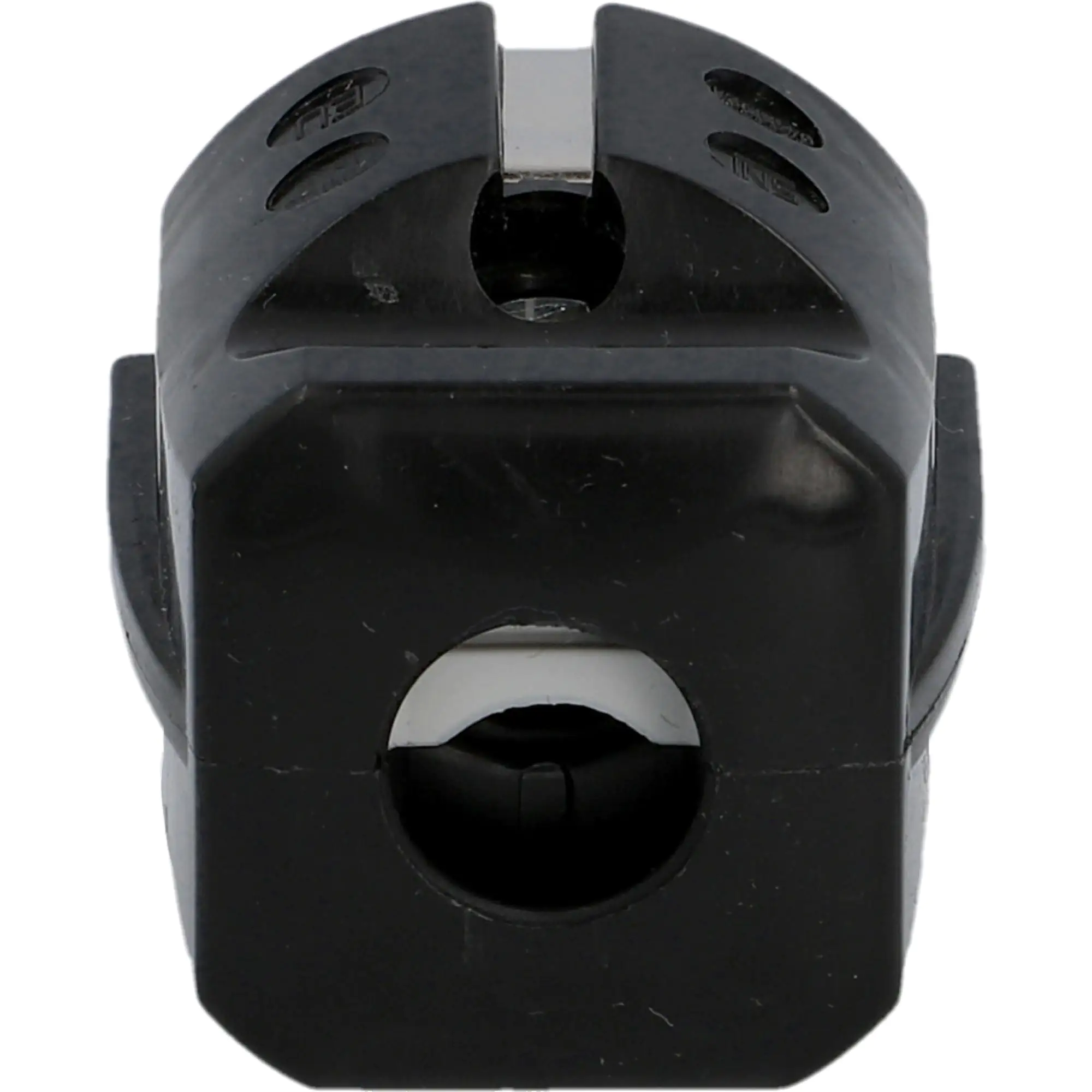 Schutzkontakt-Stecker ohne Knickschutz schwarz