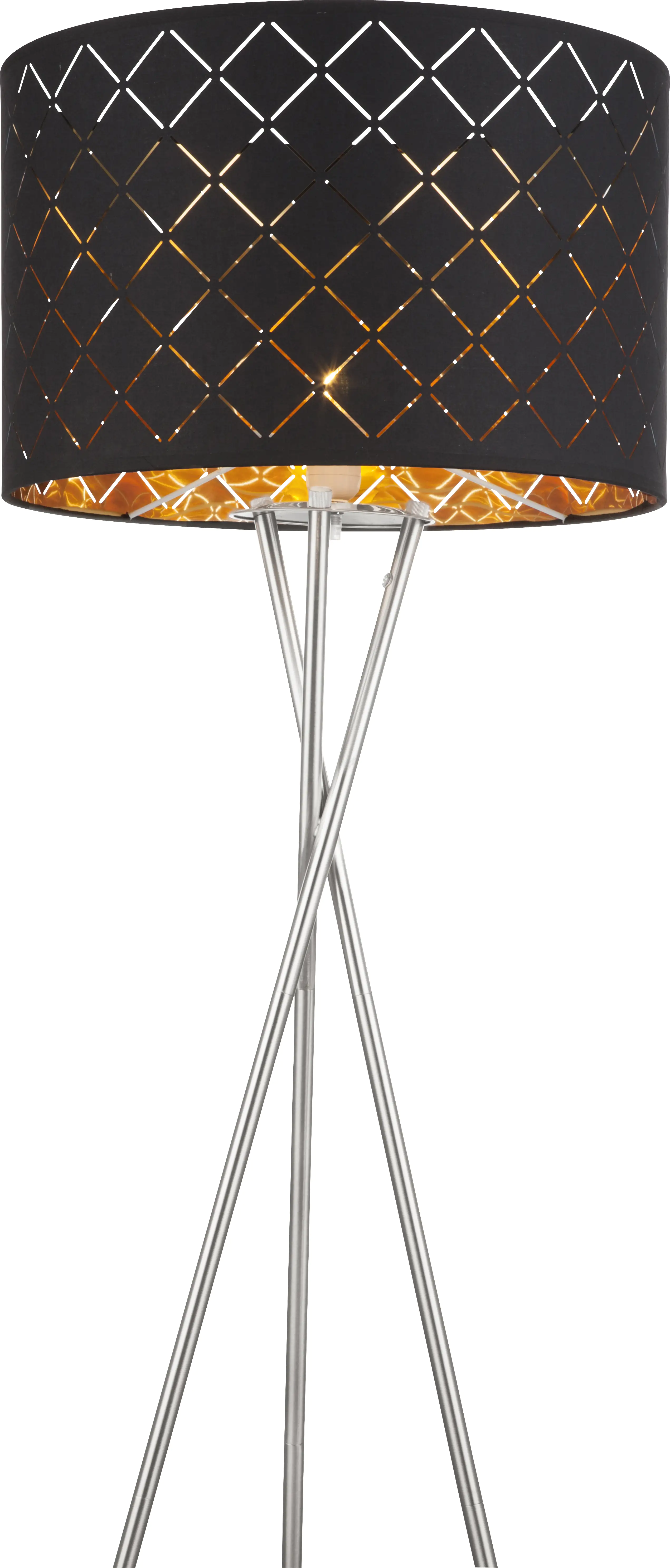 9007371358021_5 Globo Stehleuchte Clarke schwarz-gold 160 x 62 cm E27, max. 40 W